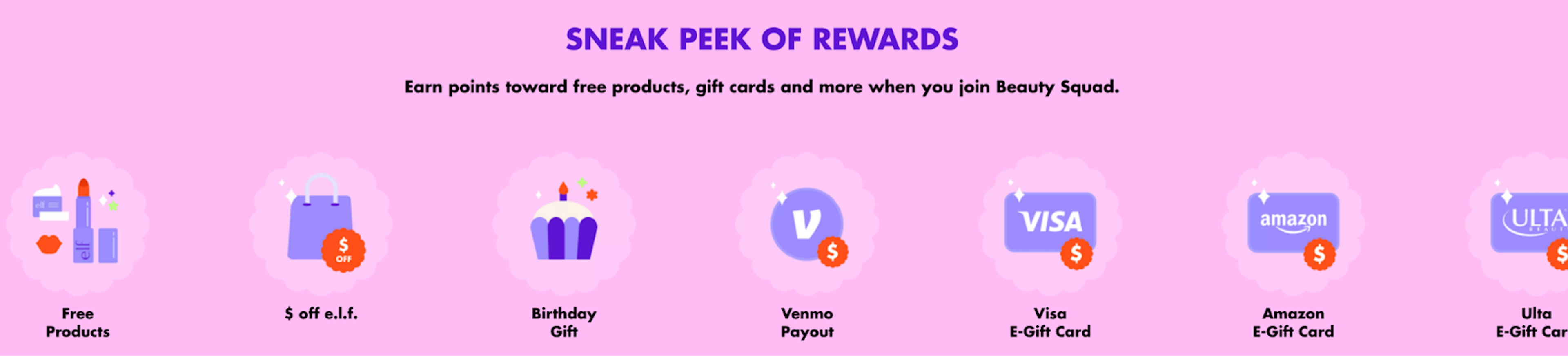E.L.F. sneak peek of exclusive rewards
