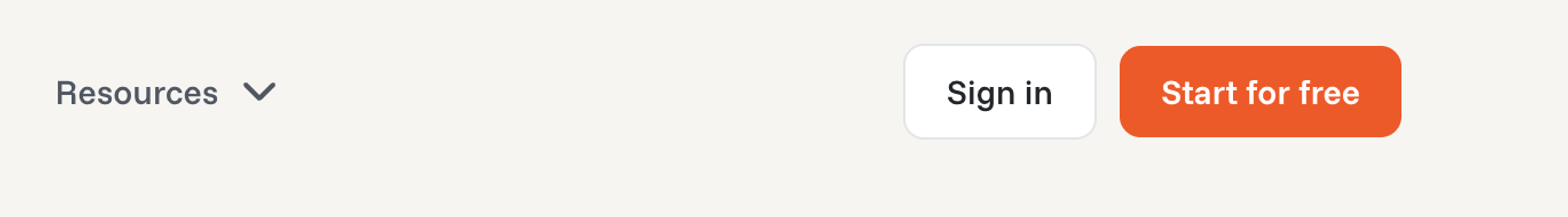 OptiMonk's orange "Start for free" CTA button on the home page