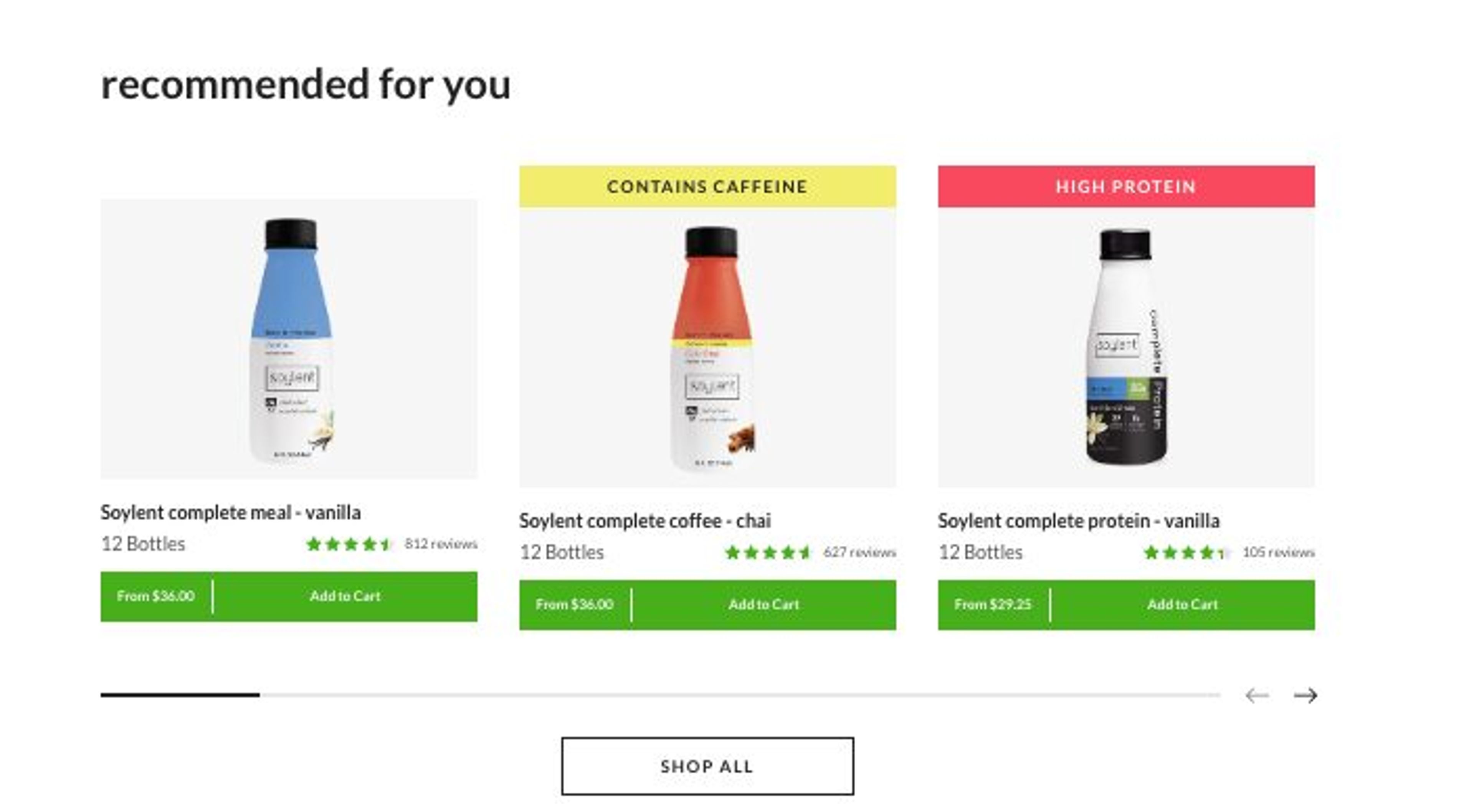 Soylent product recommendation