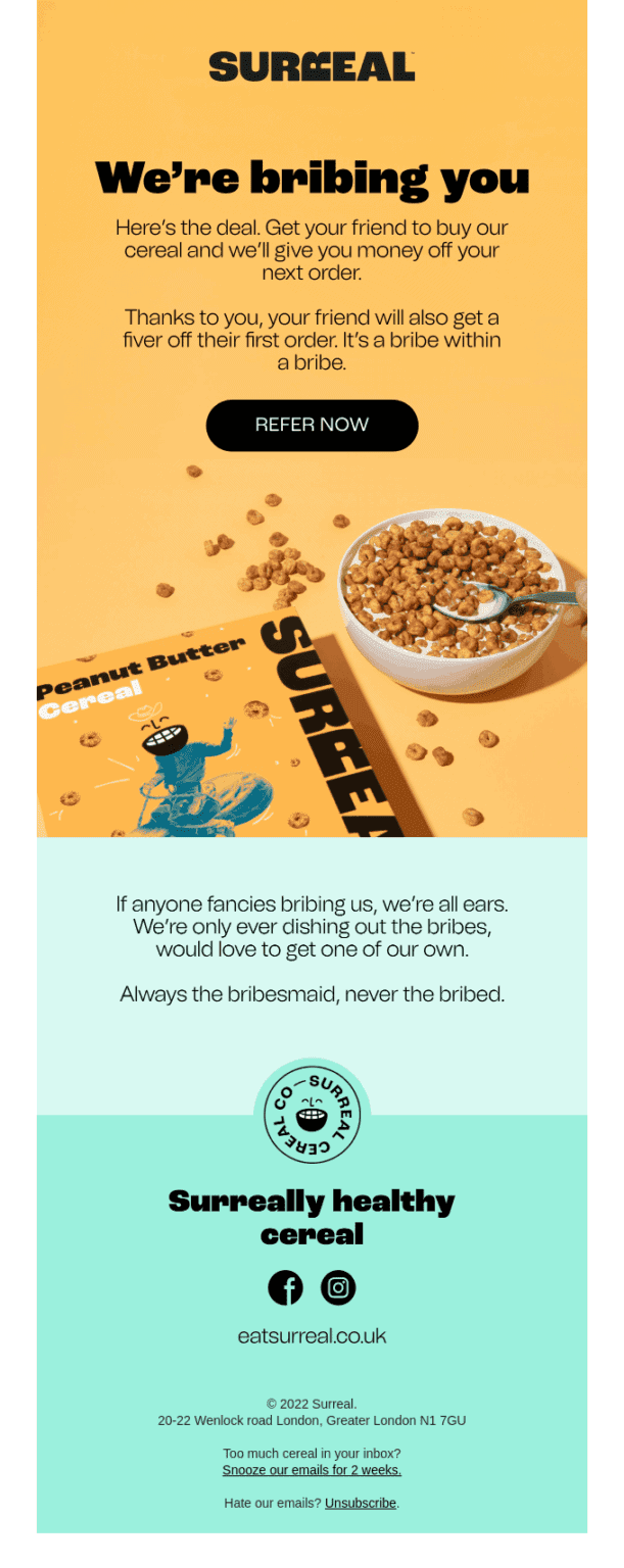 Email sent by Surreal