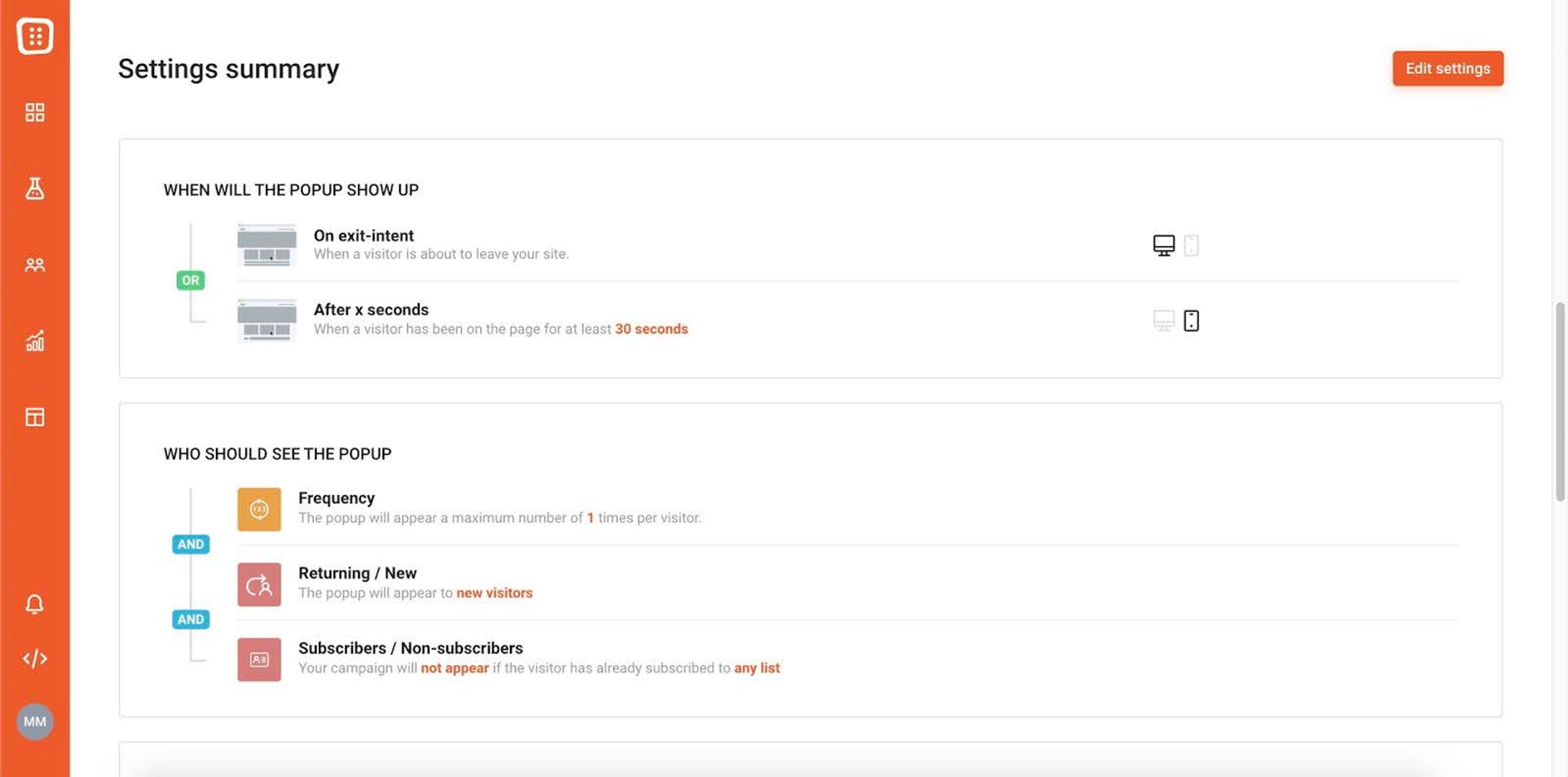Make a quiz and then set up targeting and triggering rules to catch potential clients.