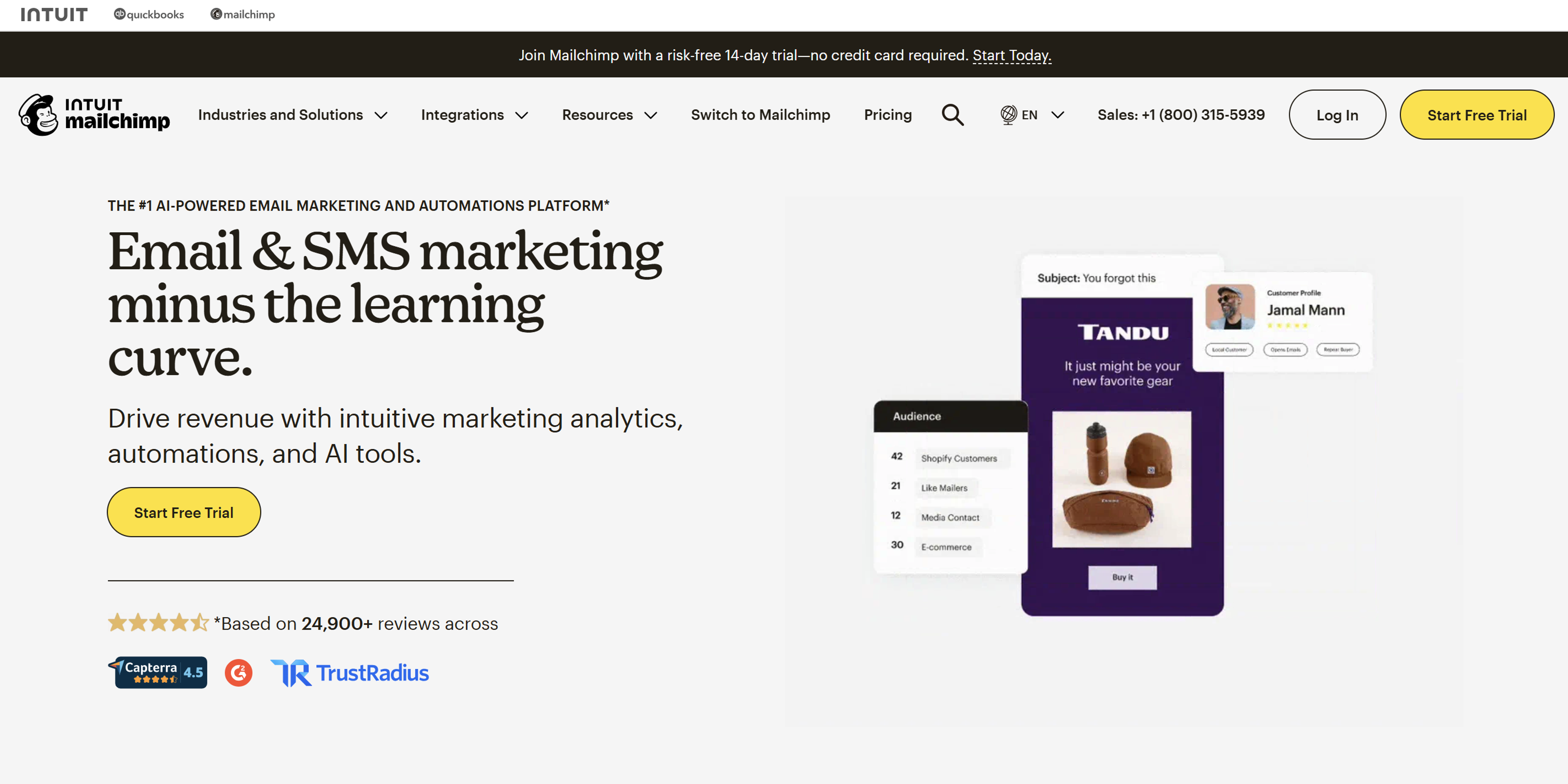 Mailchimp all-in-one marketing platform for email marketing