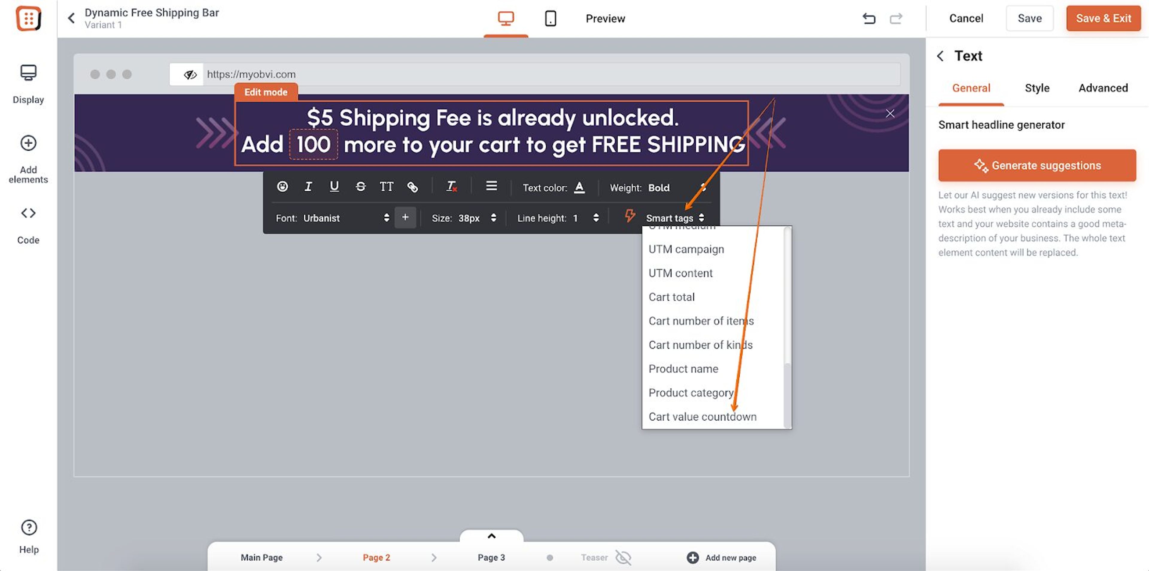 Provide free shipping based on the order price.