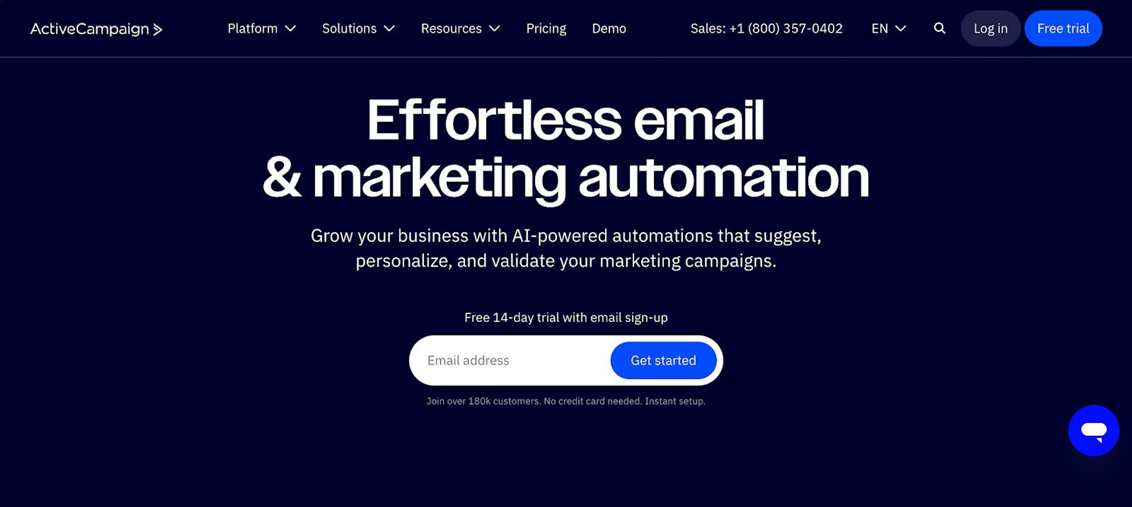 Marketing automation and email platform