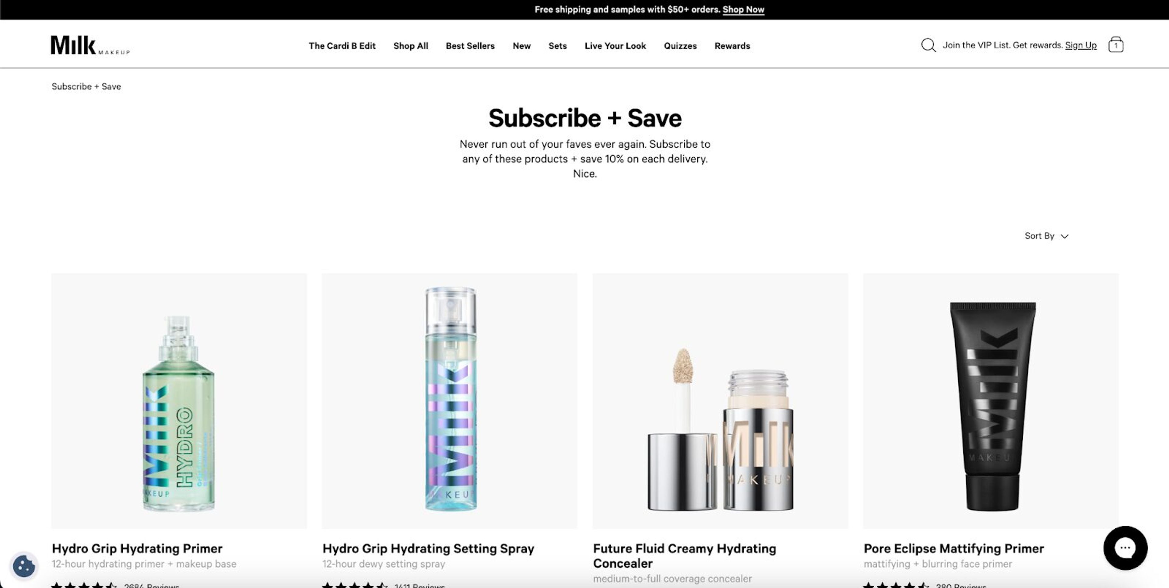 Returning customers can set up recurring deliveries at a lower price