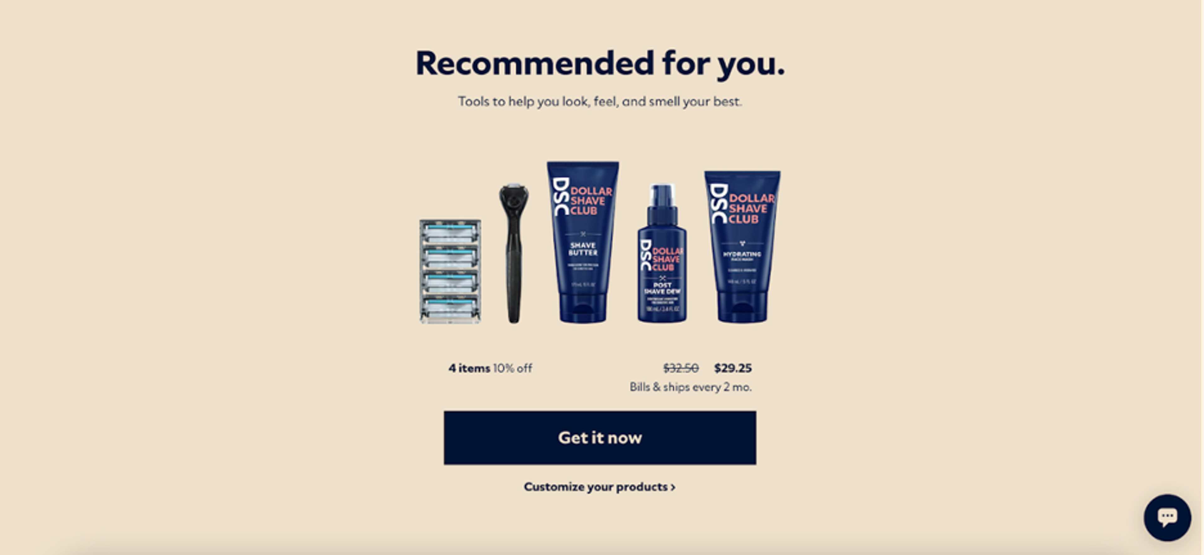 Dollar Shave Club's quiz results target leads