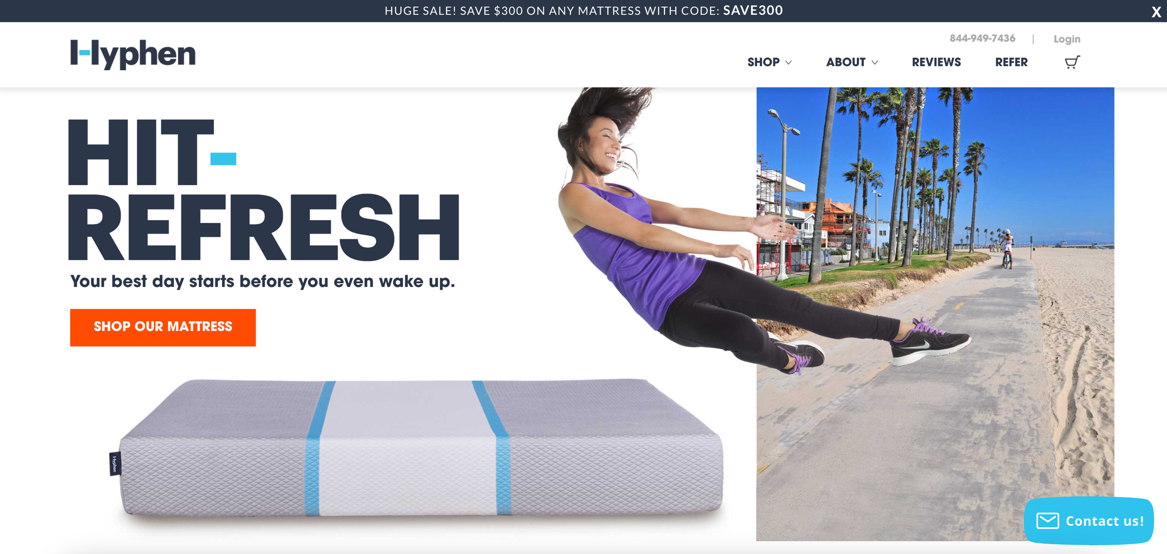 Hyphensleep ecommerce site