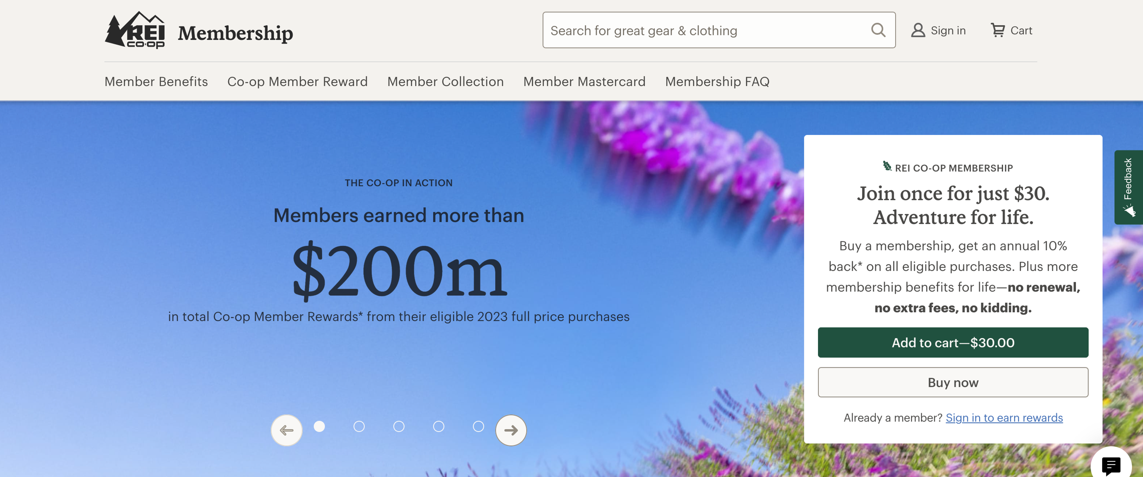 REI Co-op Membership program