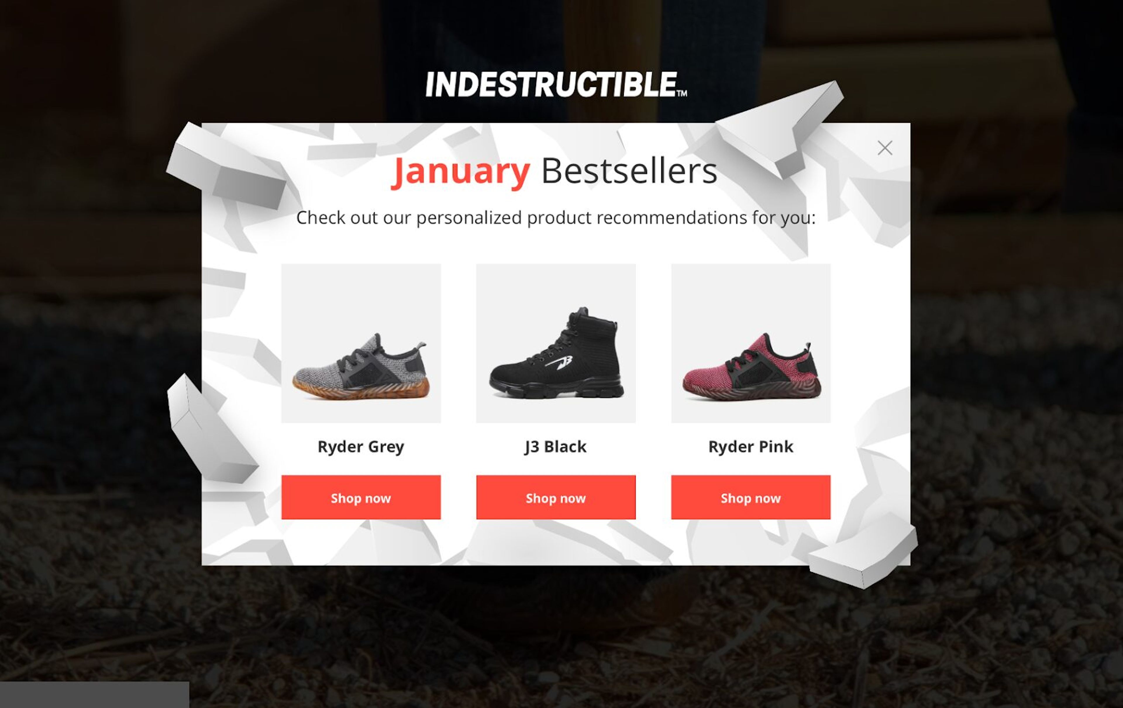 Indestructible offering bestselling products to their website visitors.