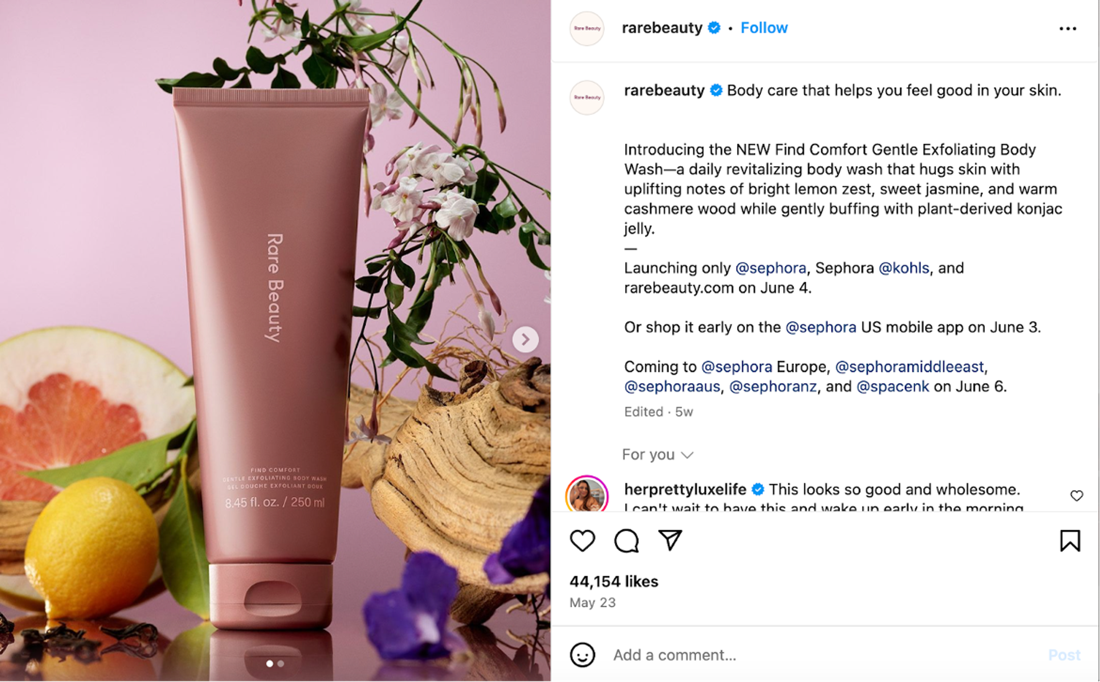 Rare Beauty product launch