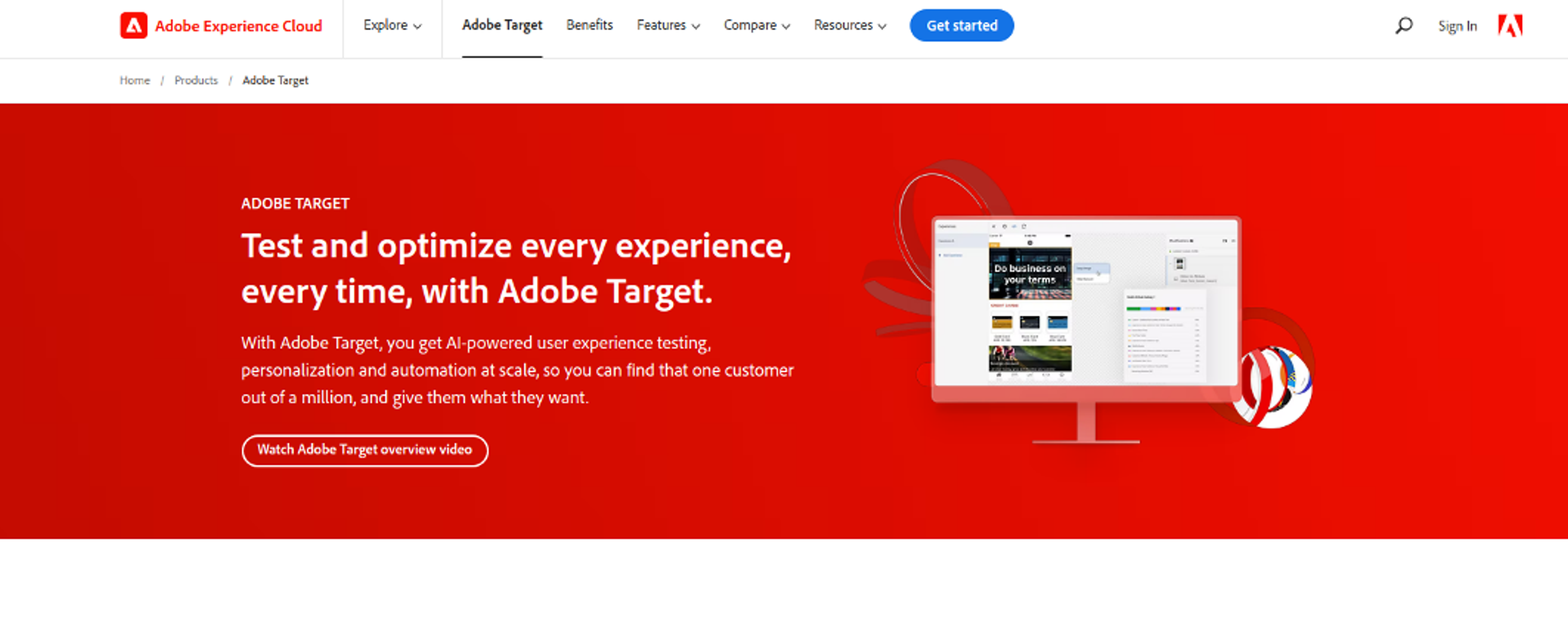 Adobe Target, a great website personalization tool