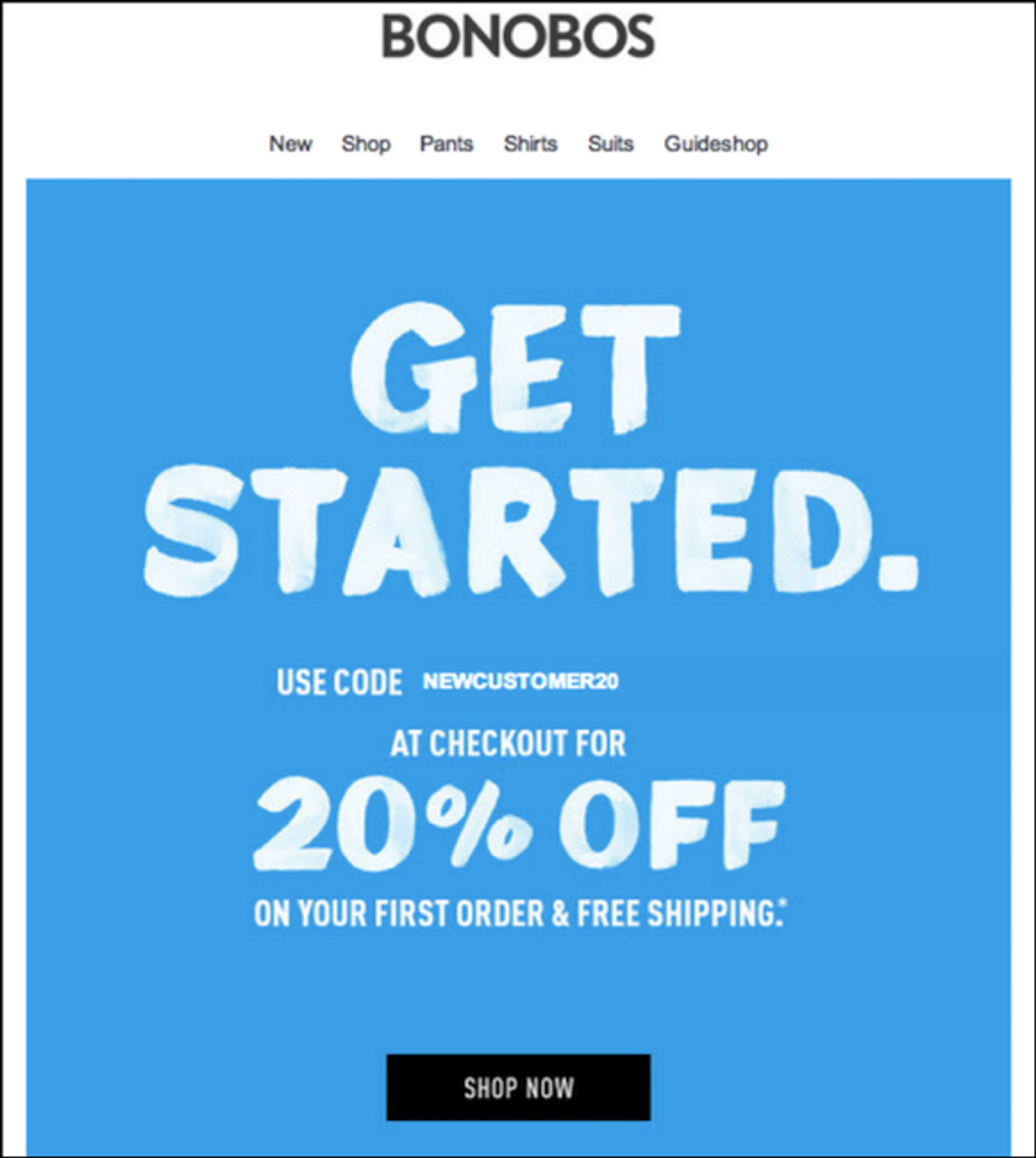 20% off discount email