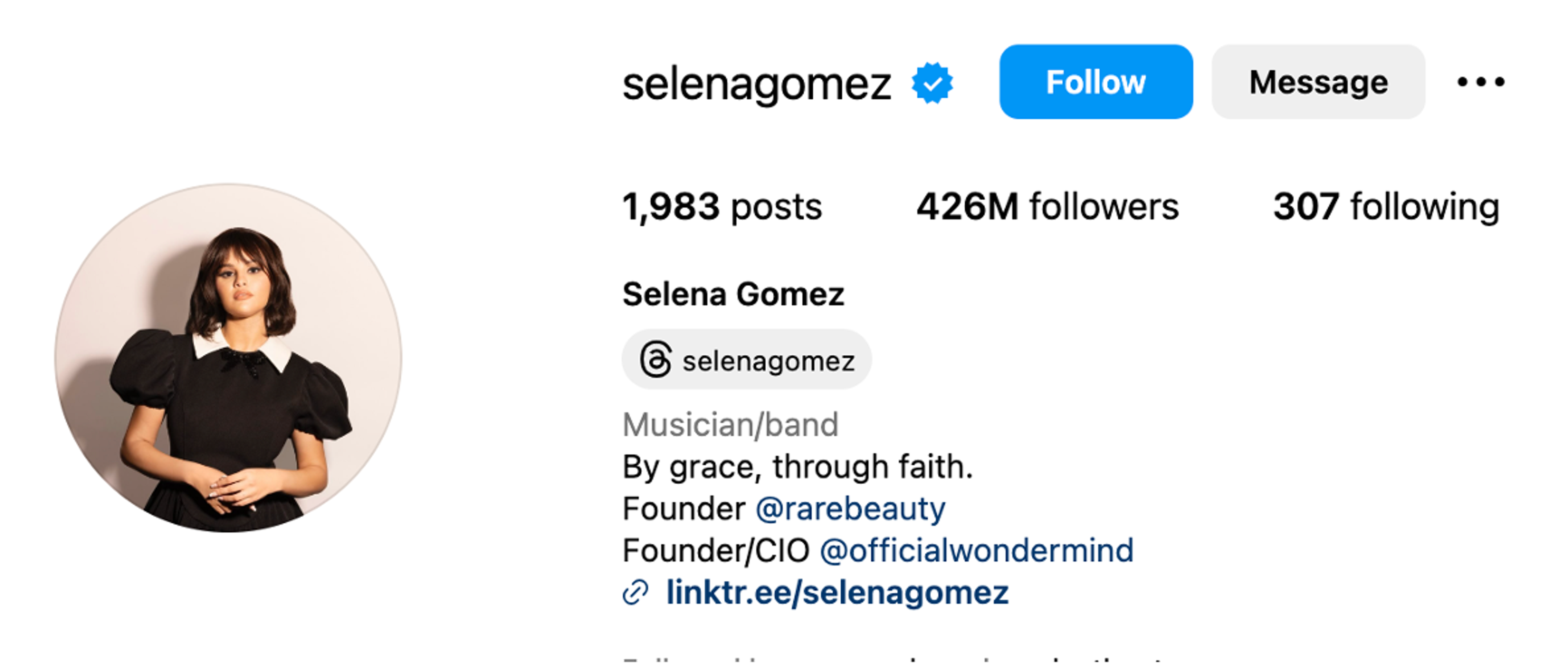 Selena Gomez Instagram reach