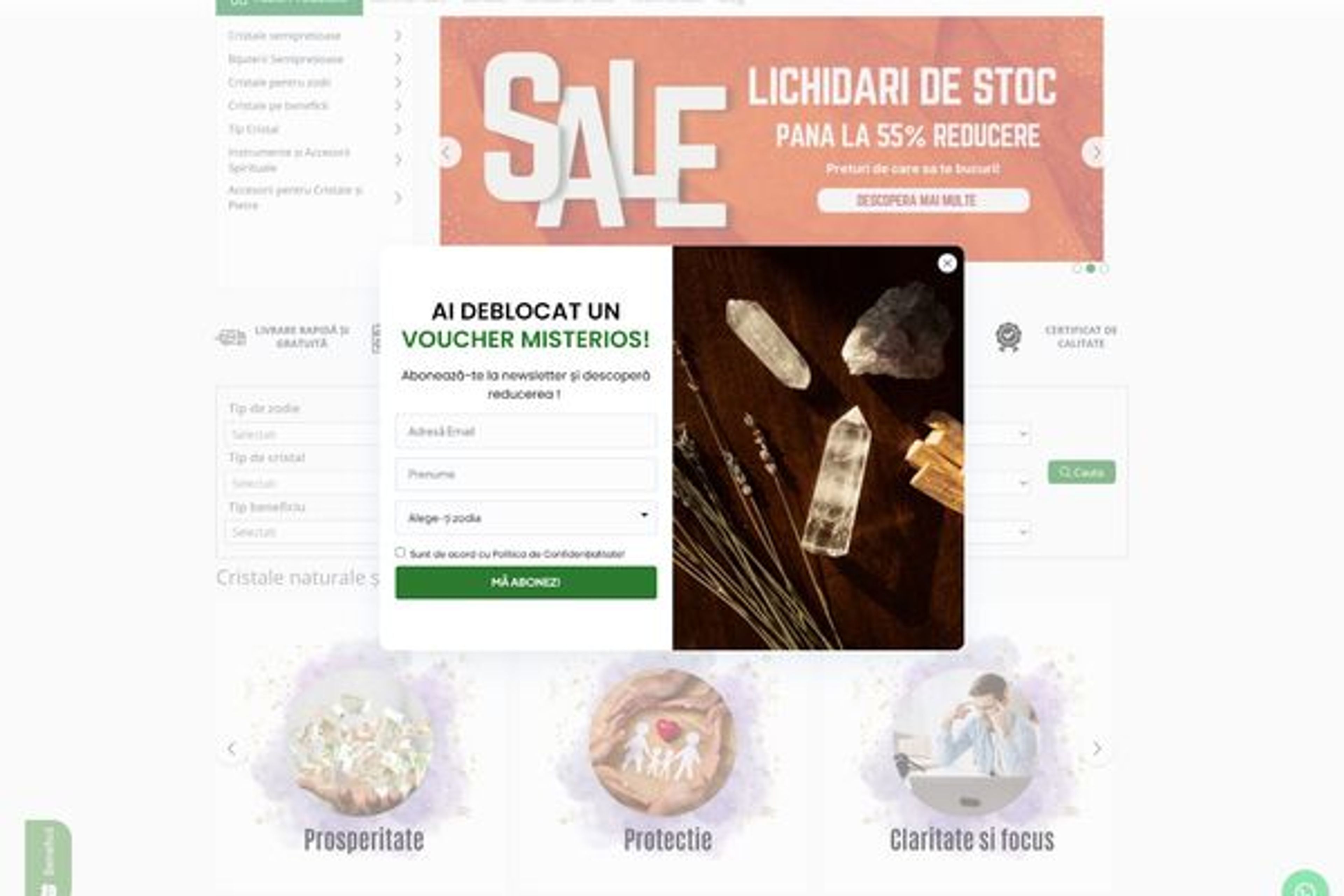 CraftMystic is a good example to see the free popup limitations