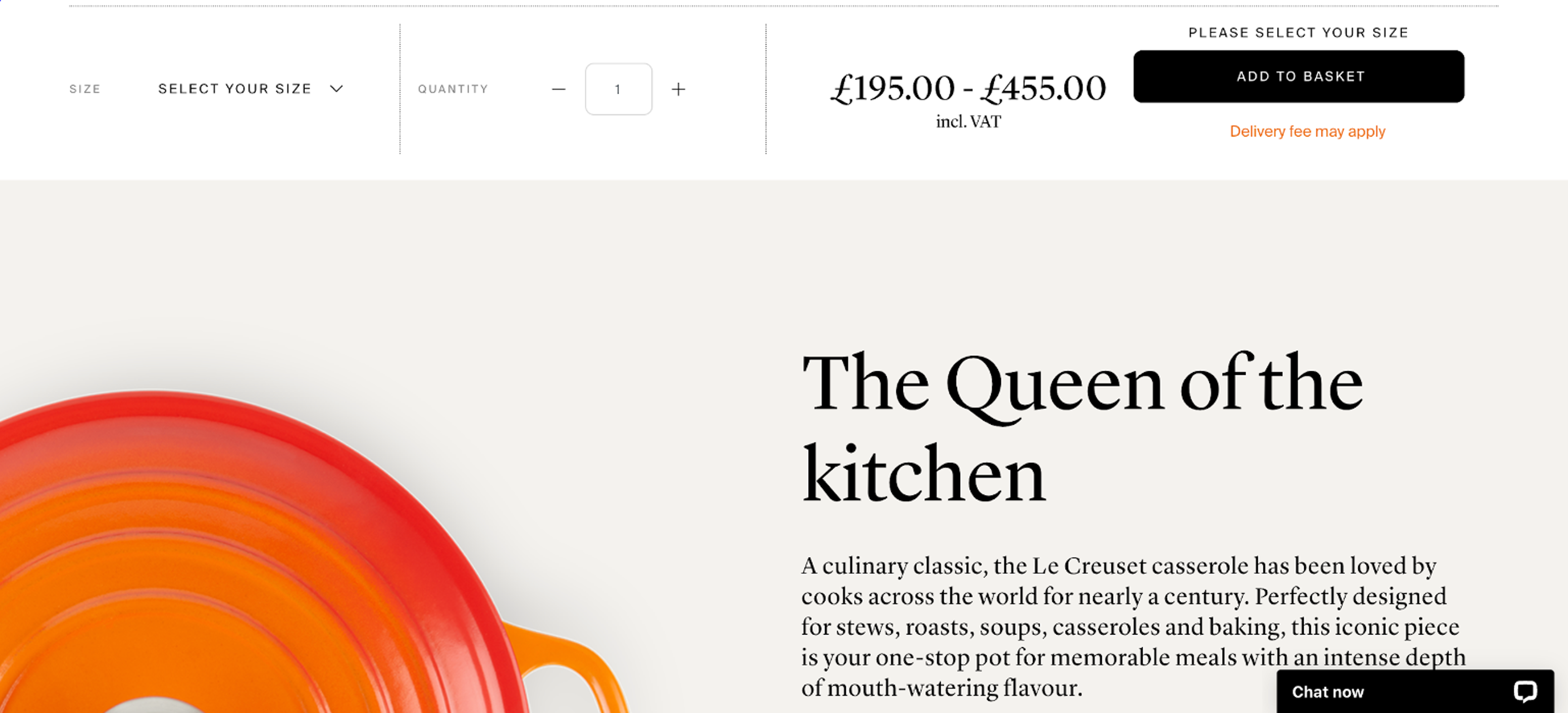 Le Creuset's engaging product description