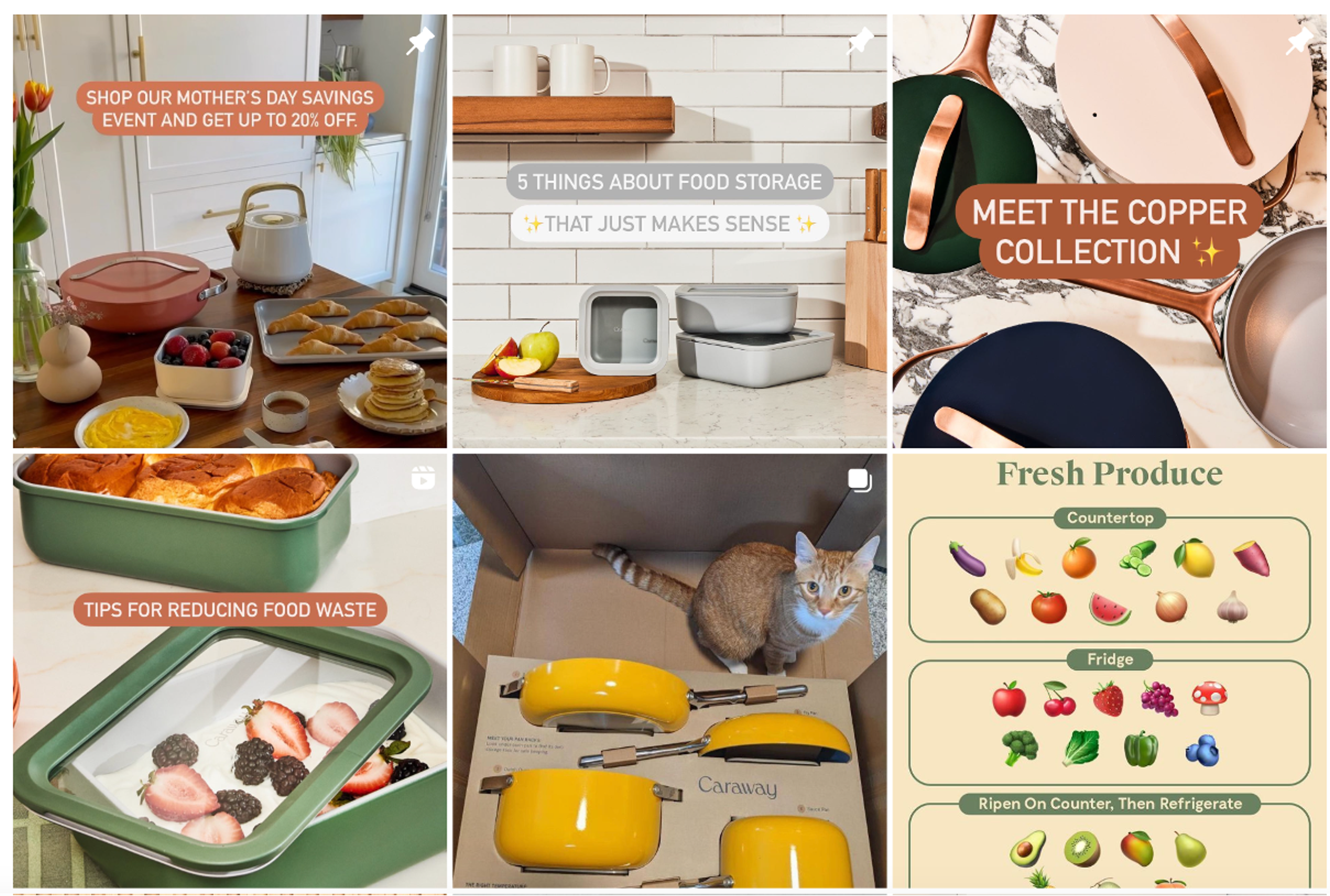 Caraway Instagram account