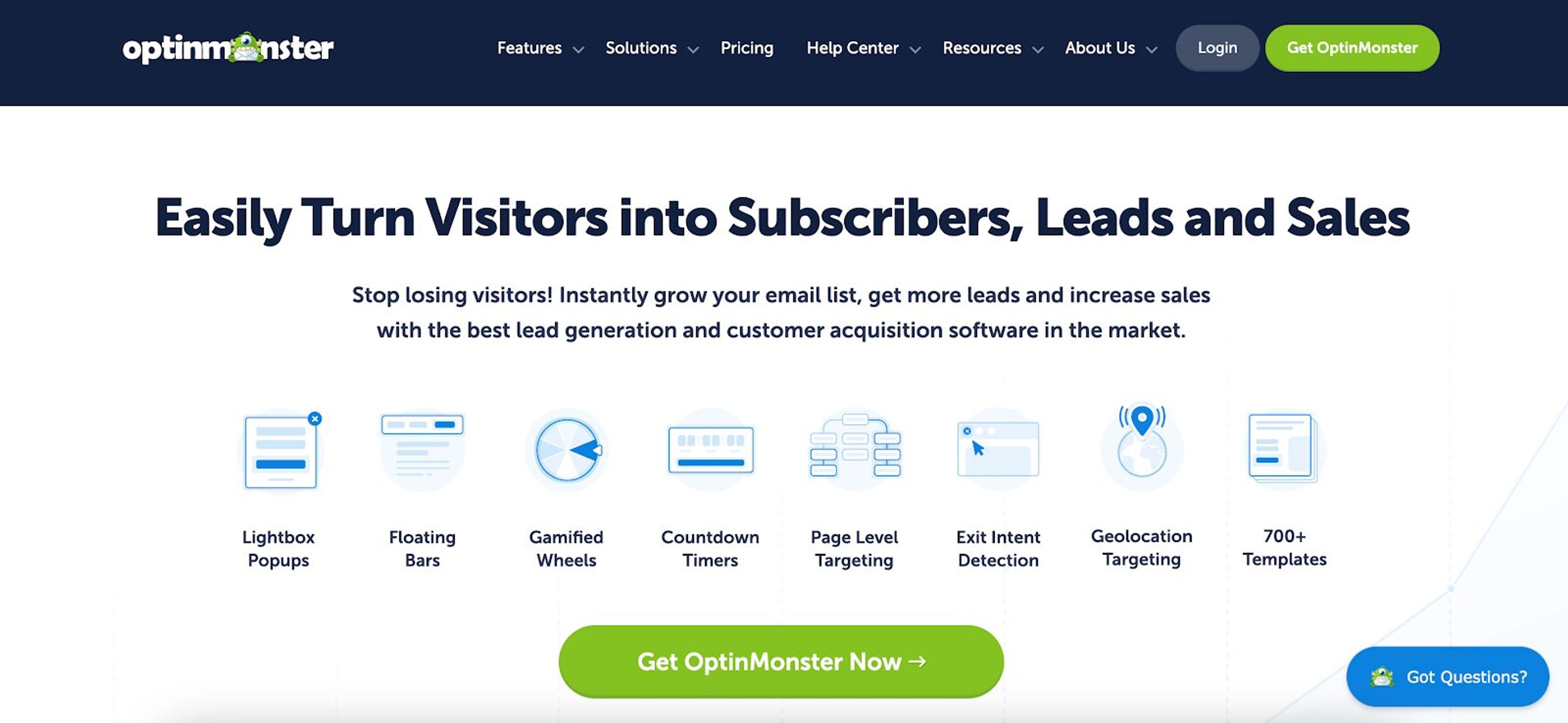 OptiMonster is one of the amped alternatives to build your email list and sms subscribers.