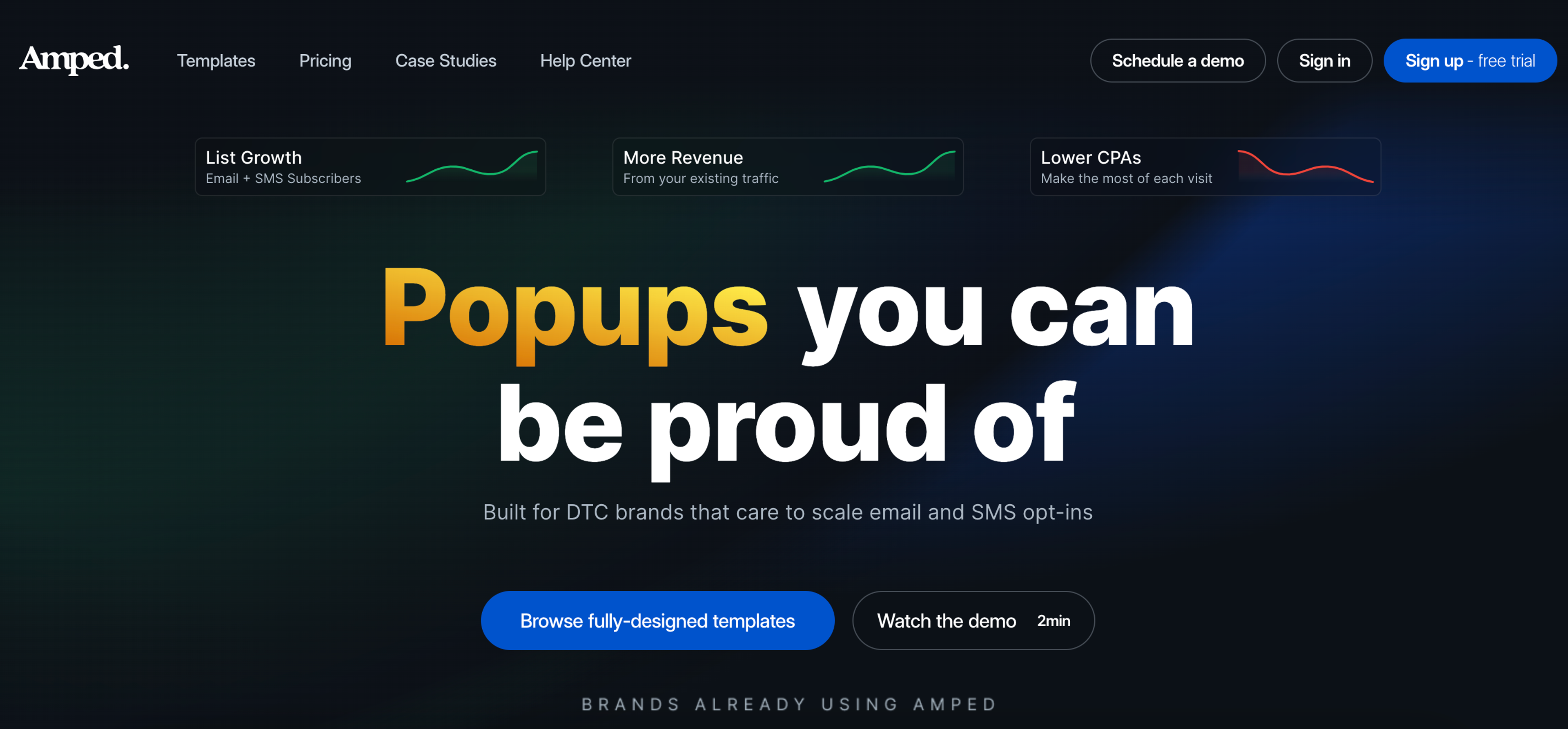Amped pop-up tool