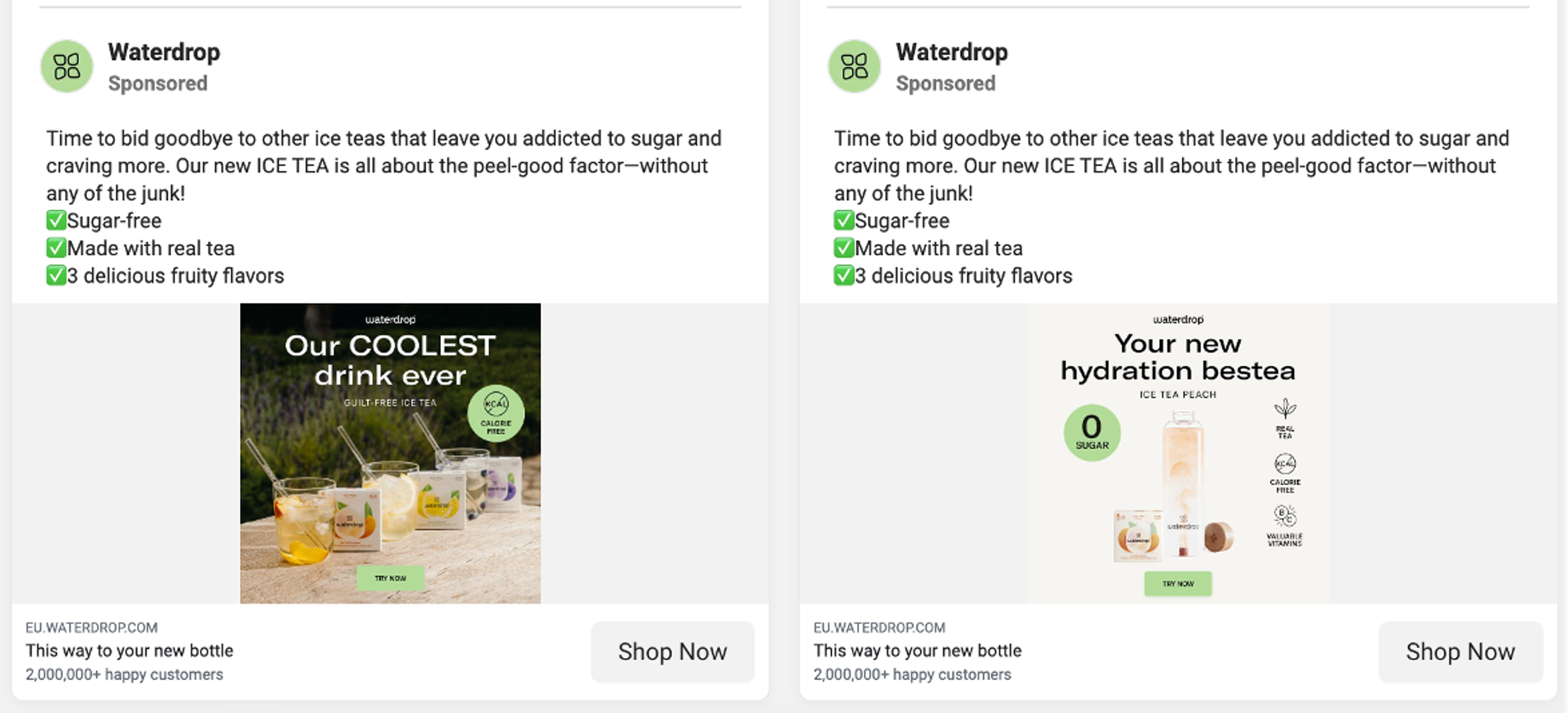 Waterdrop paid ads