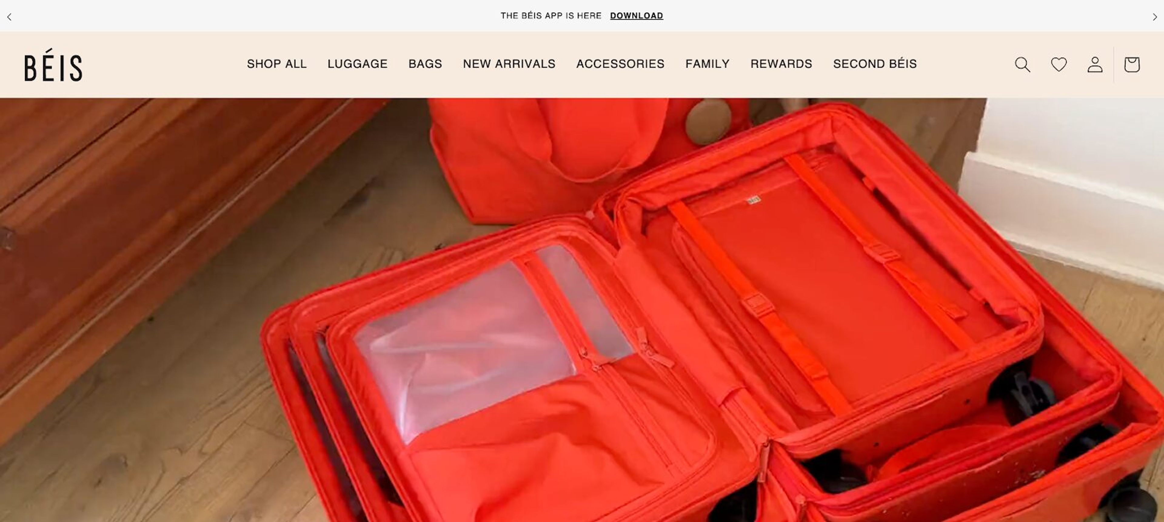 BÉIS Shopify store growing email and SMS lists without popups.