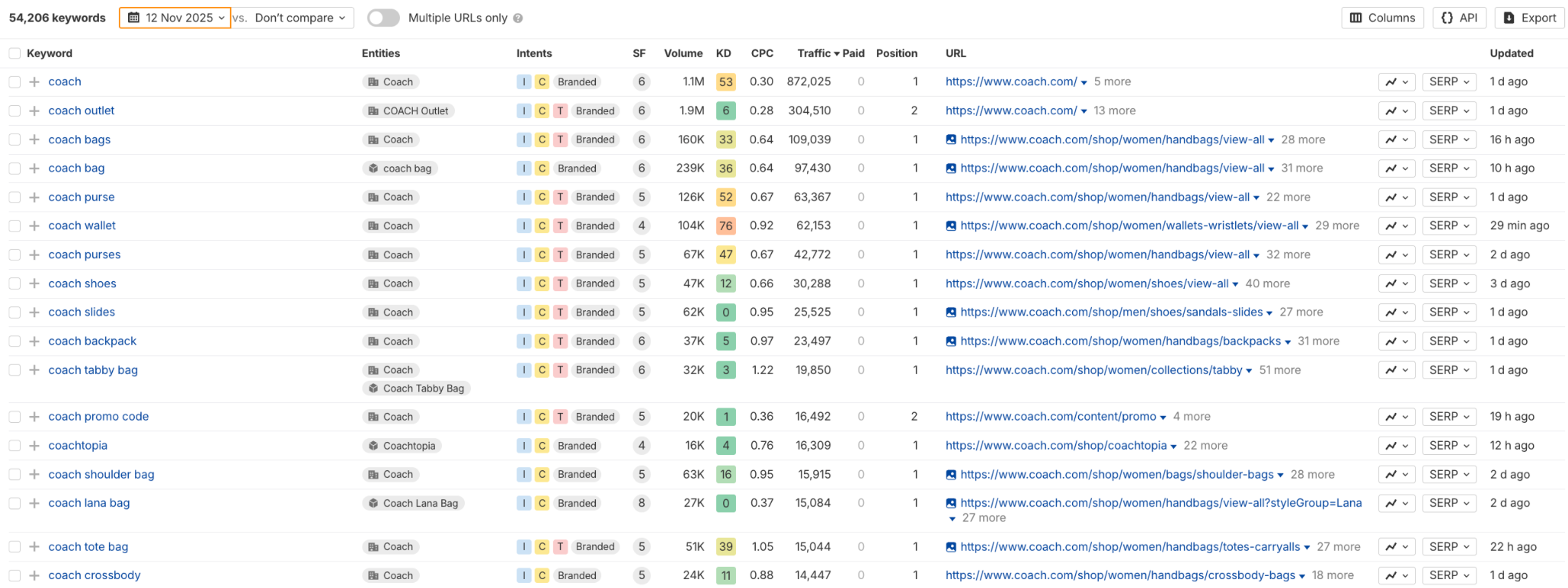 Coach's SEO strategy