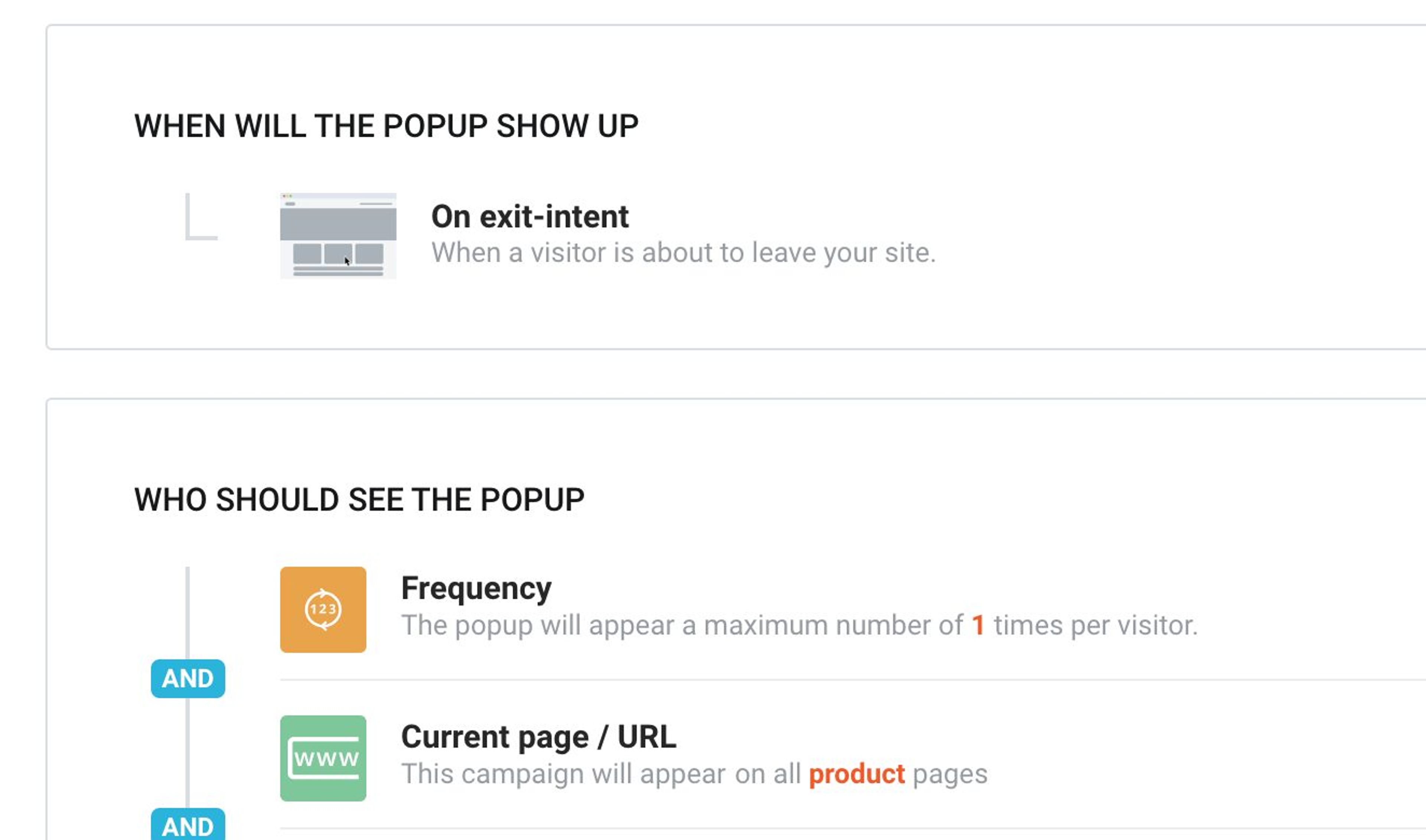 Smart recommender popup triggering