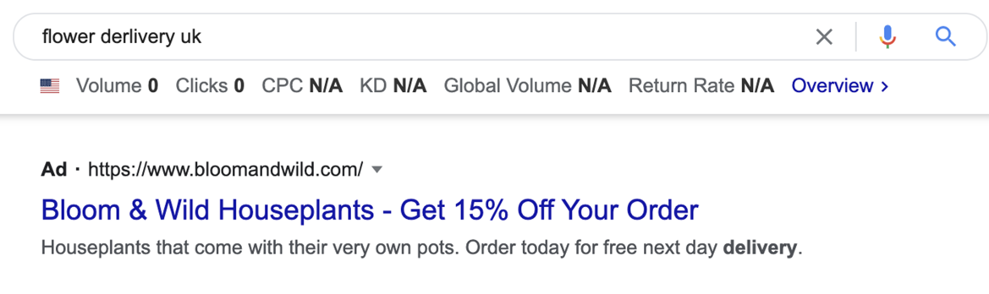 Bloom &amp; Wild’s search ads