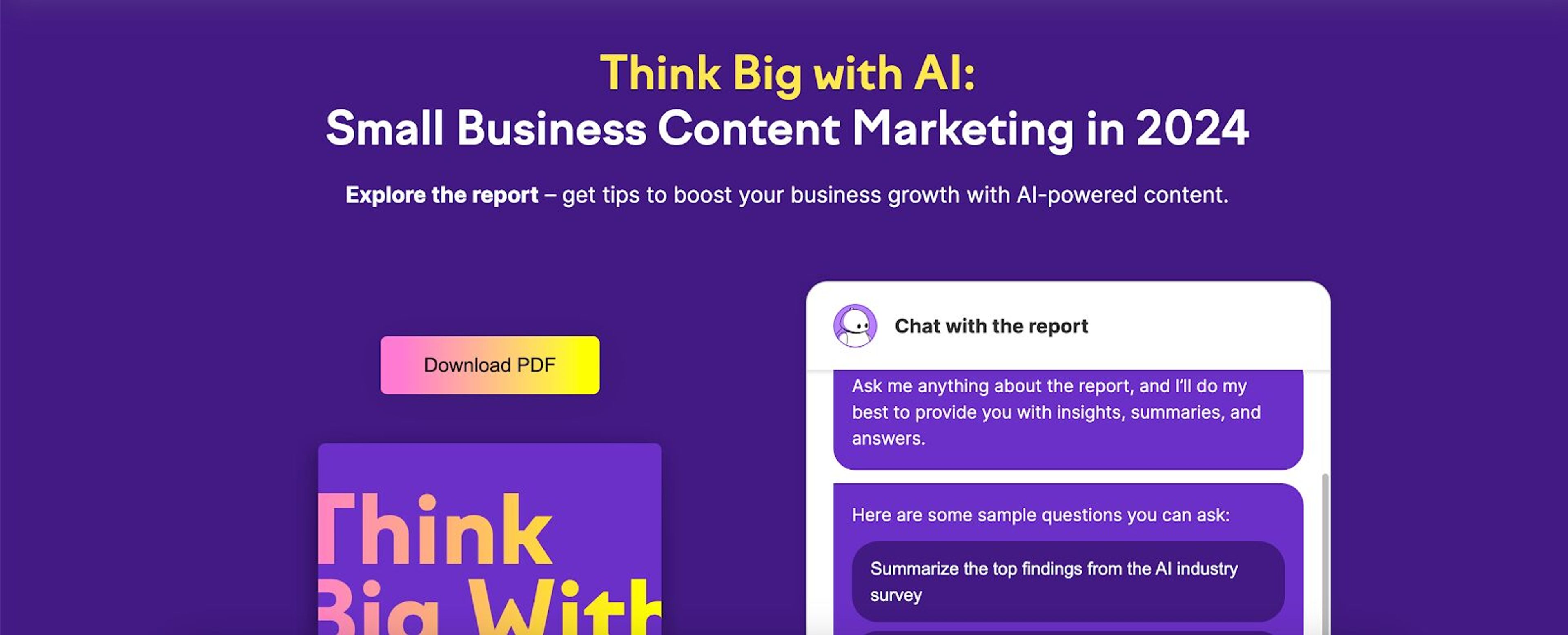 An exclusive in depth report can help you to get more leads