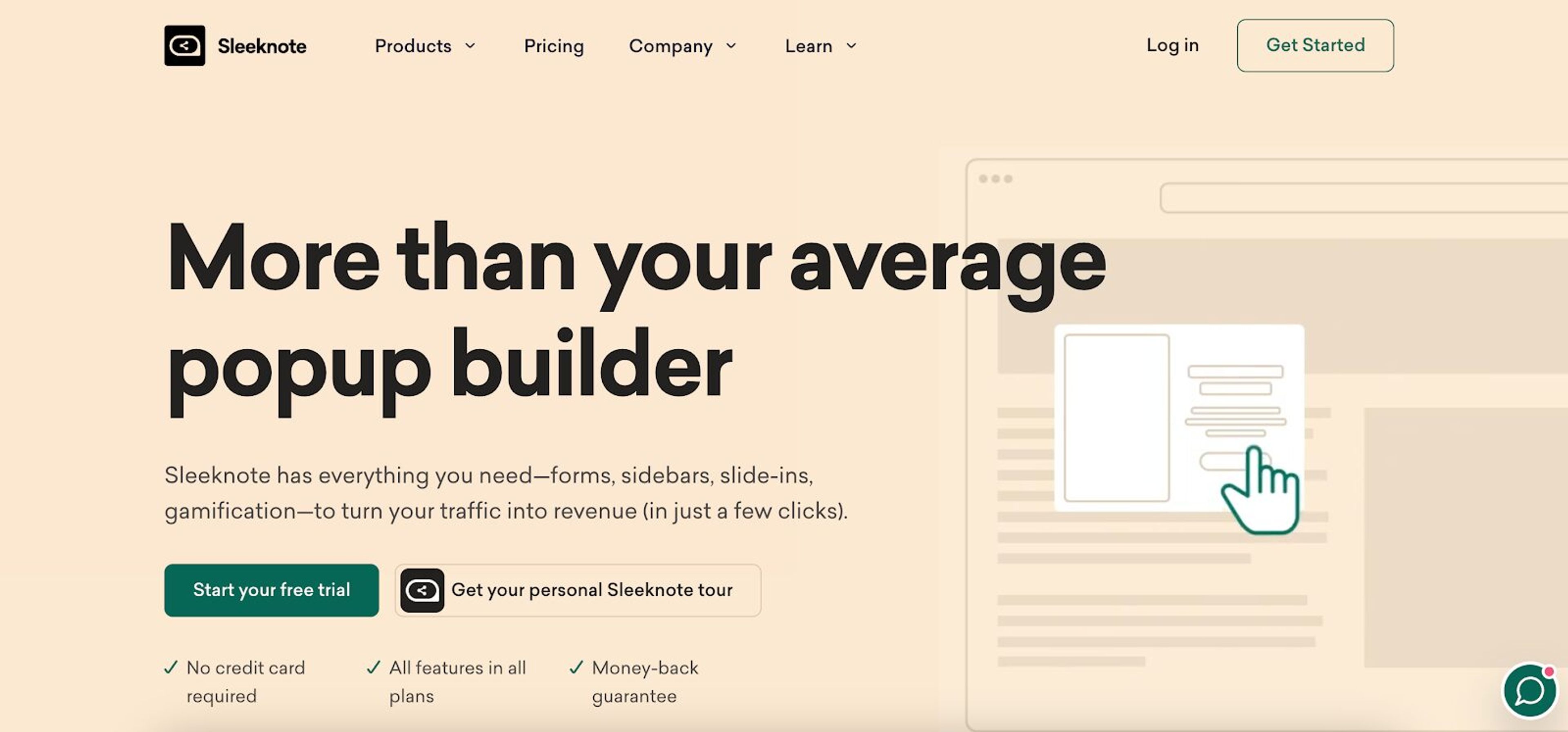 With Sleeknote you can collect emails and phone numbers effectively.