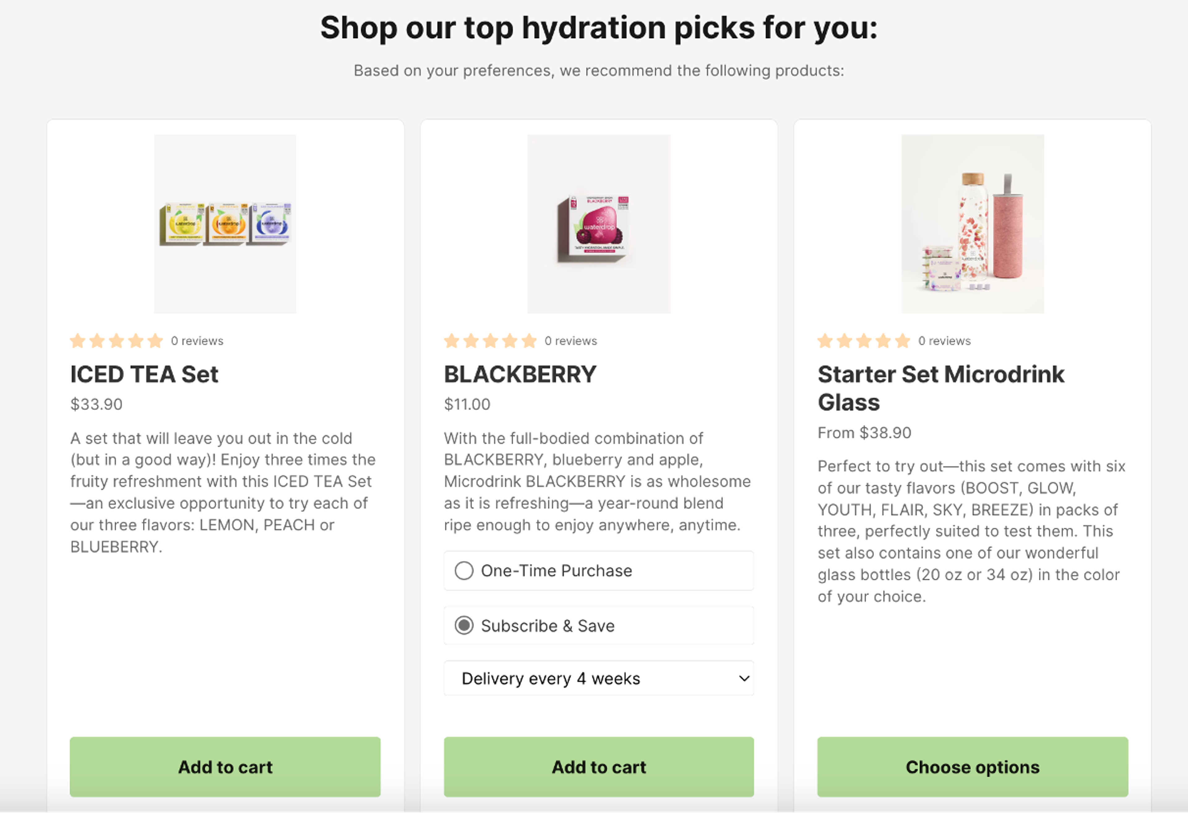 Waterdrop hydration quiz