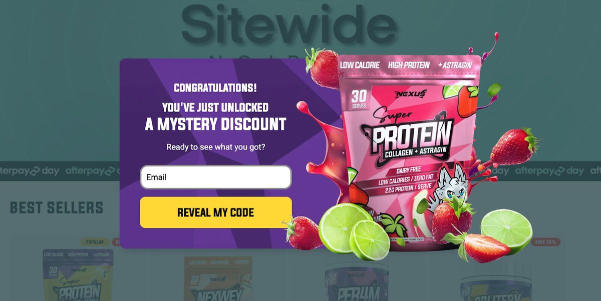Nexus Nutrition mystery discount pop-up form