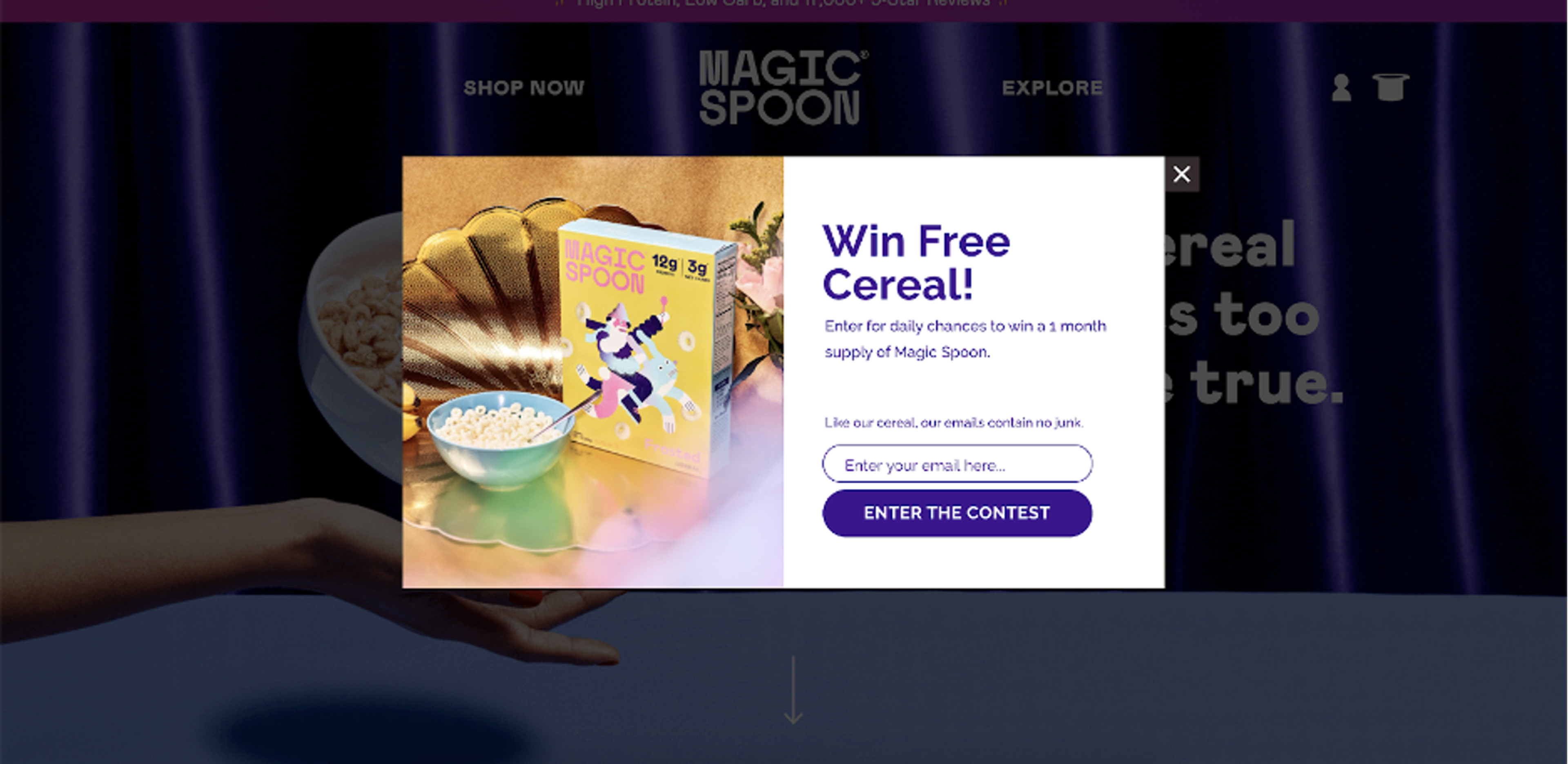 Magic Spoon giveaway lead generation examples