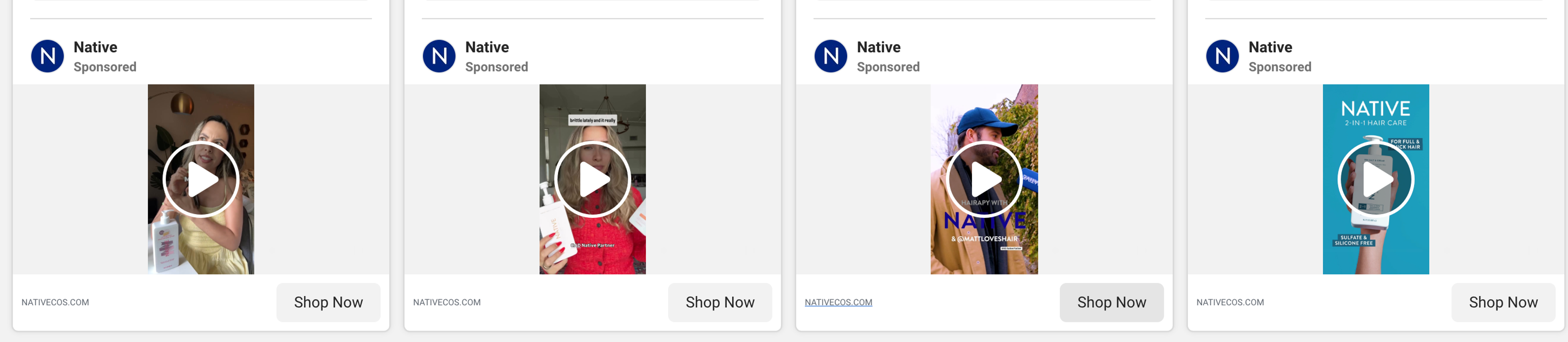 Native Deodorant paid ads