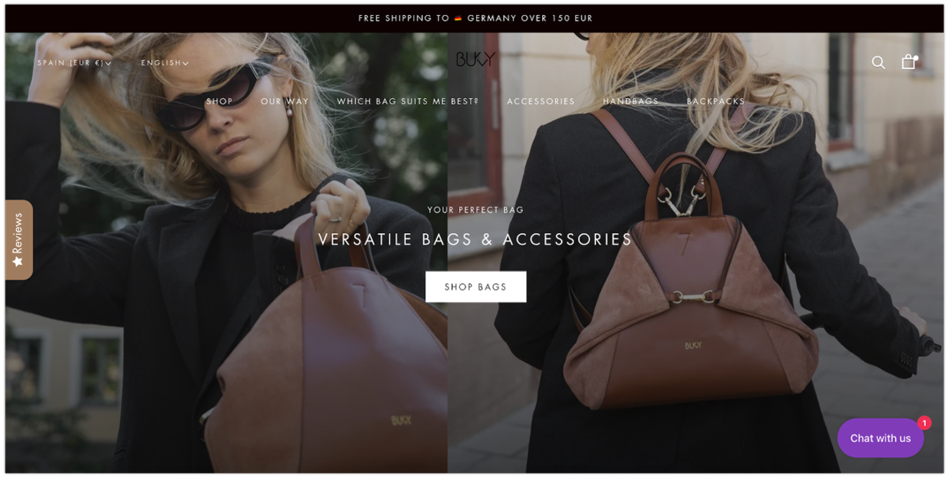 Bukvybag presented a free shipping bar to increase sales.