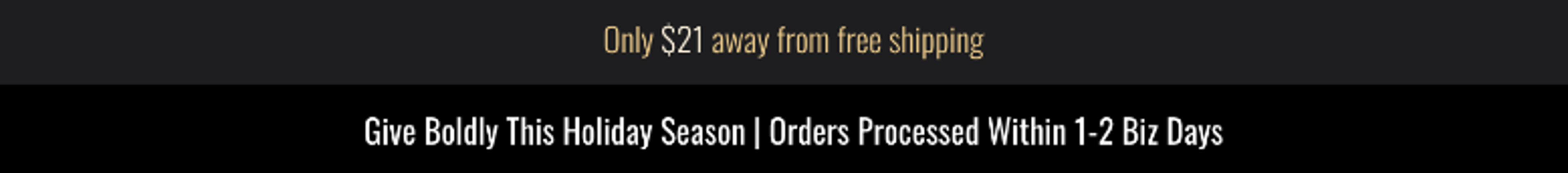 A dynamic free shipping bar from BLK &amp; Bold