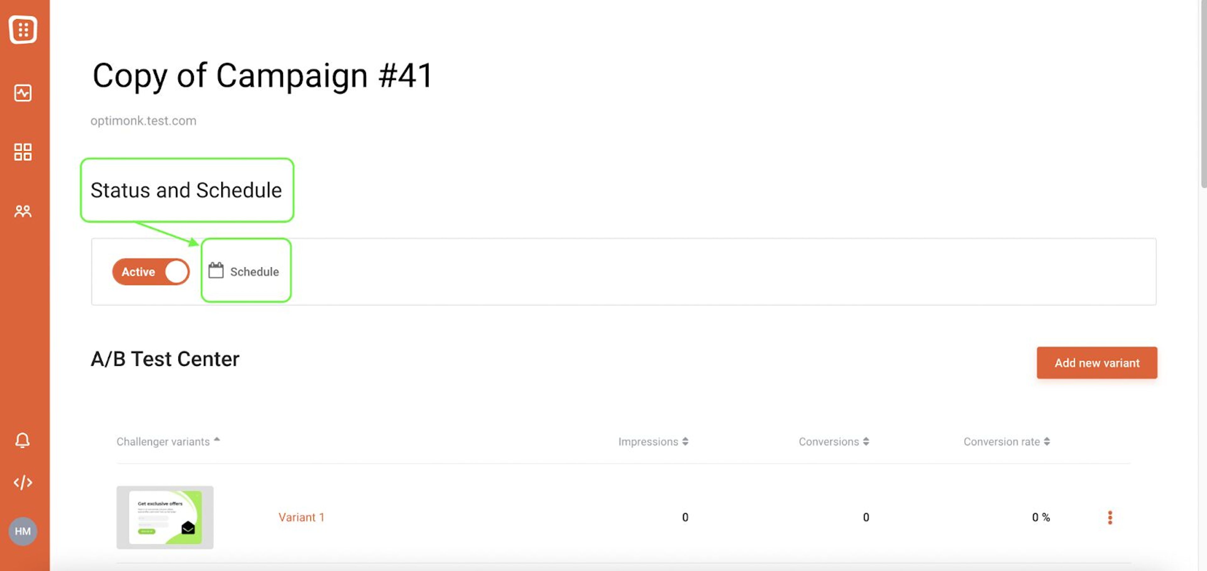 Schedule a popup to the selected dates.
