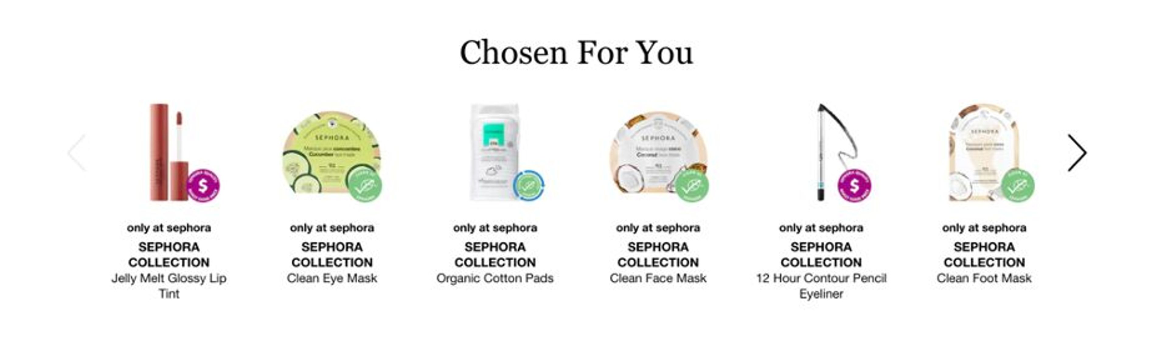 Sephora product recommendations