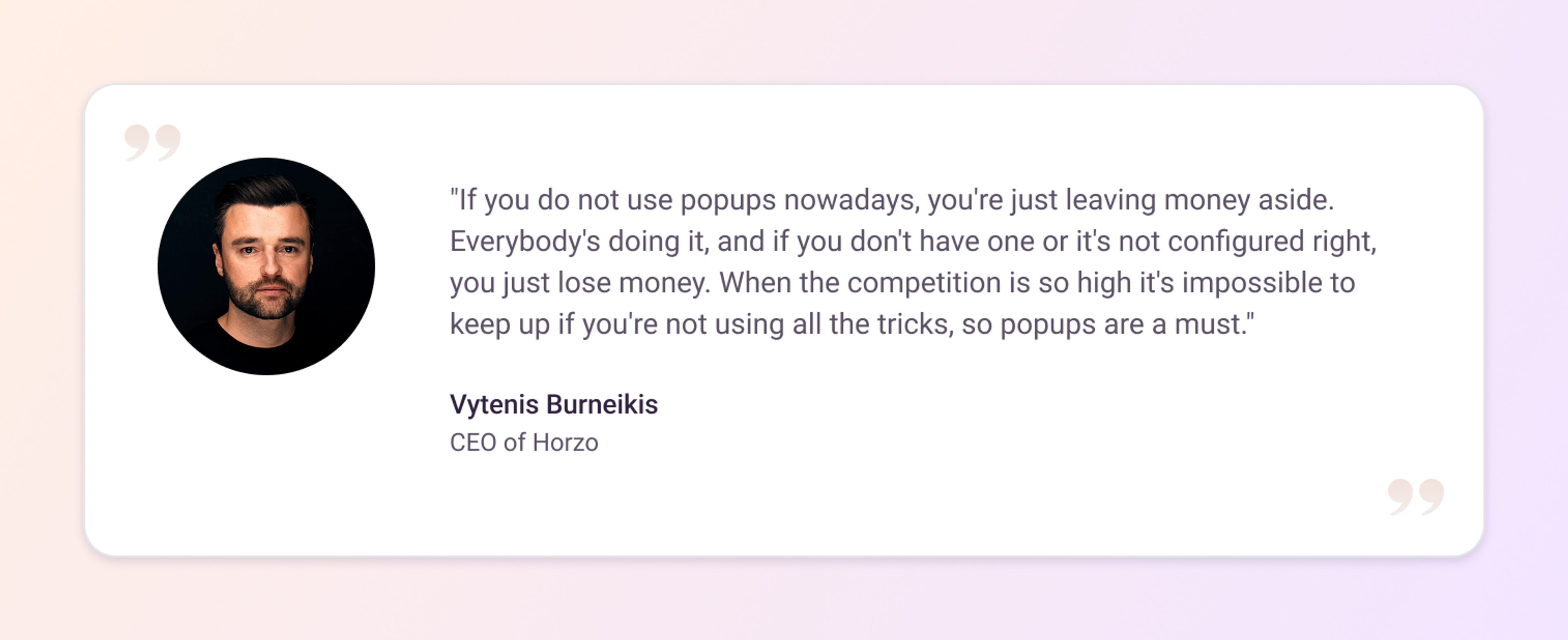 Vytenis Burneikis' thoughts on popups