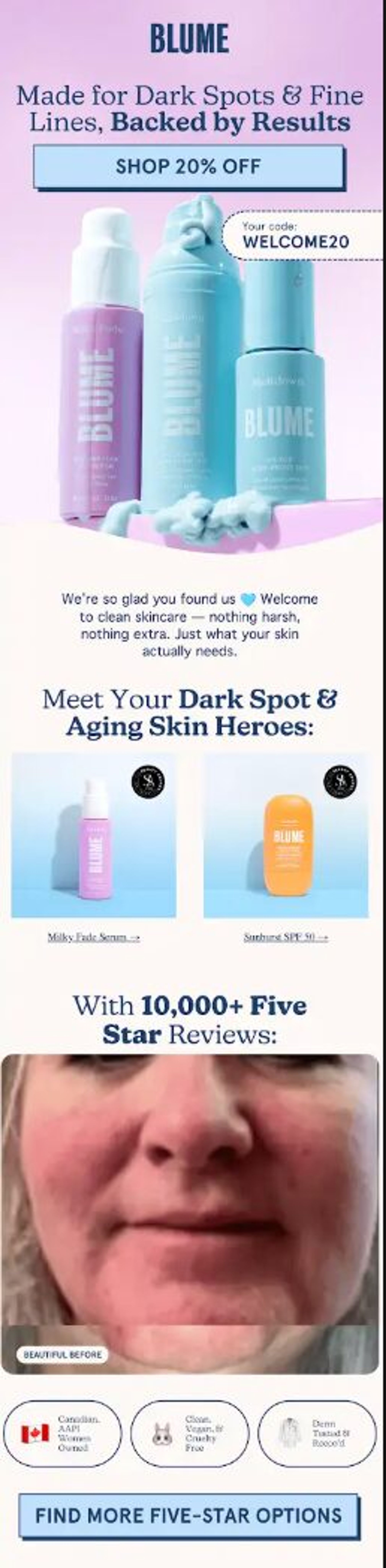 Blume's email marketing strategy