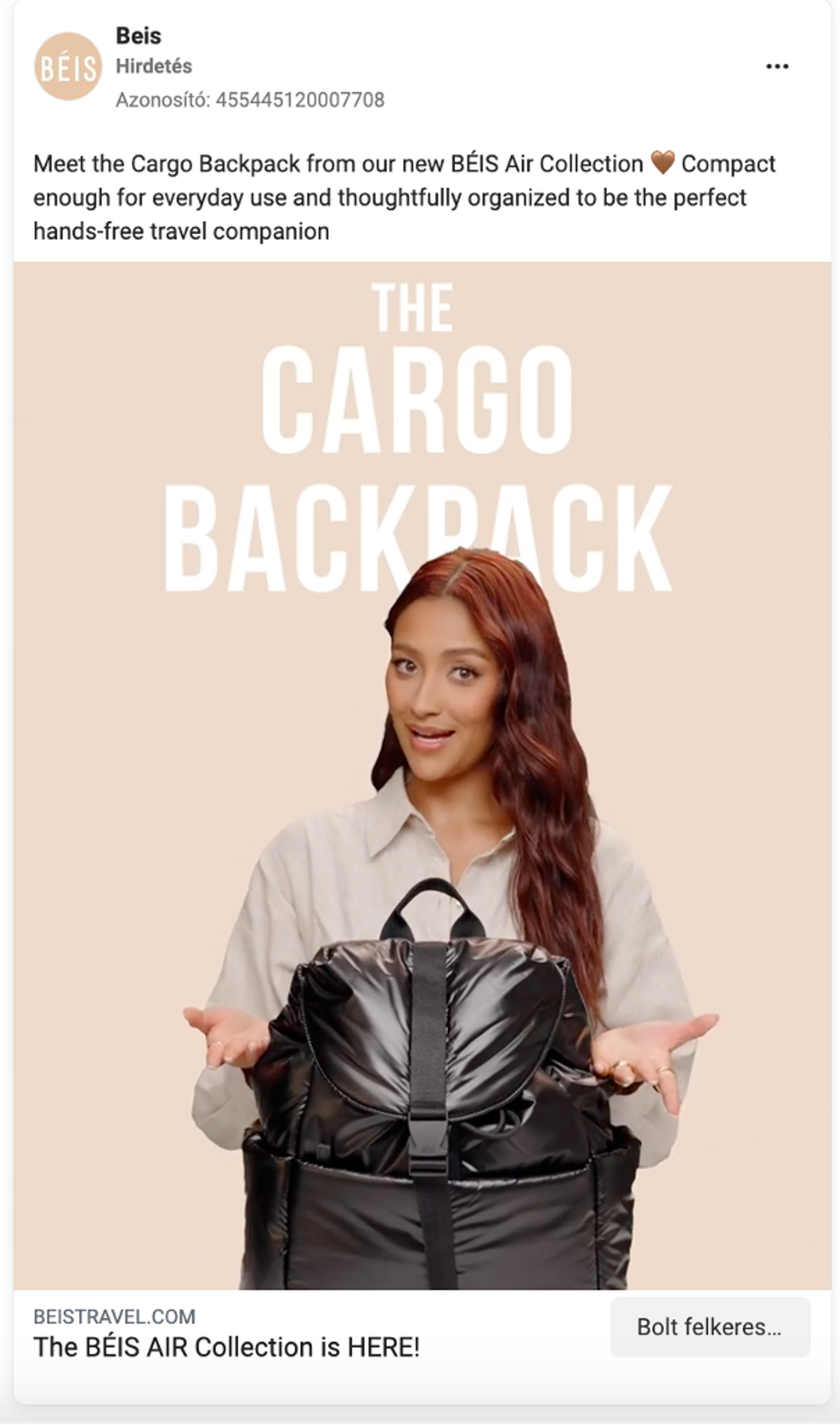 BÉIS Travel Marketing Breakdown Facebook ads