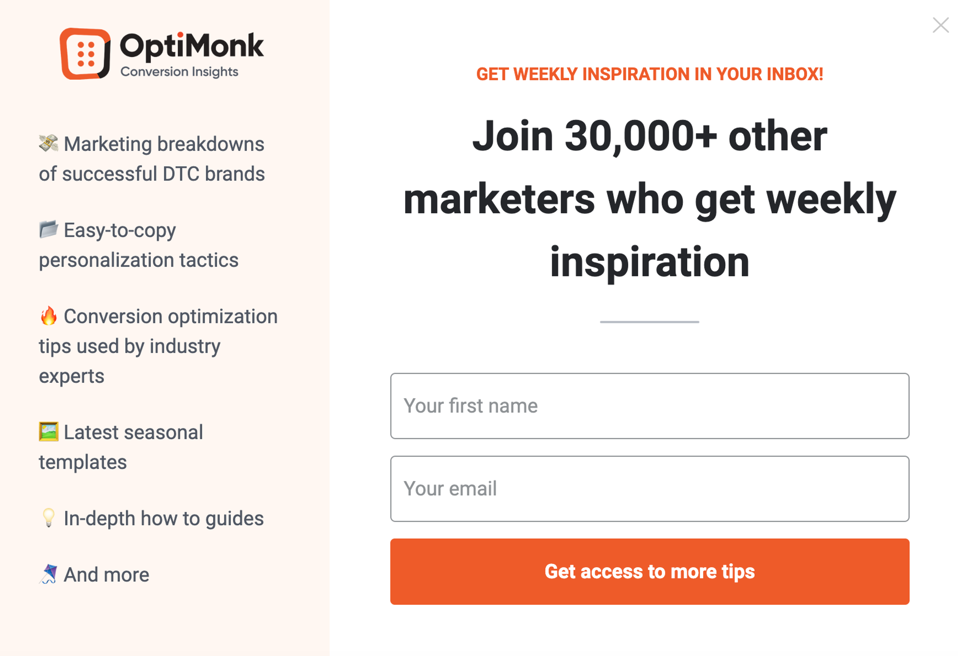 OptiMonk's Conversion Insights is one of the best e-commerce newsletters