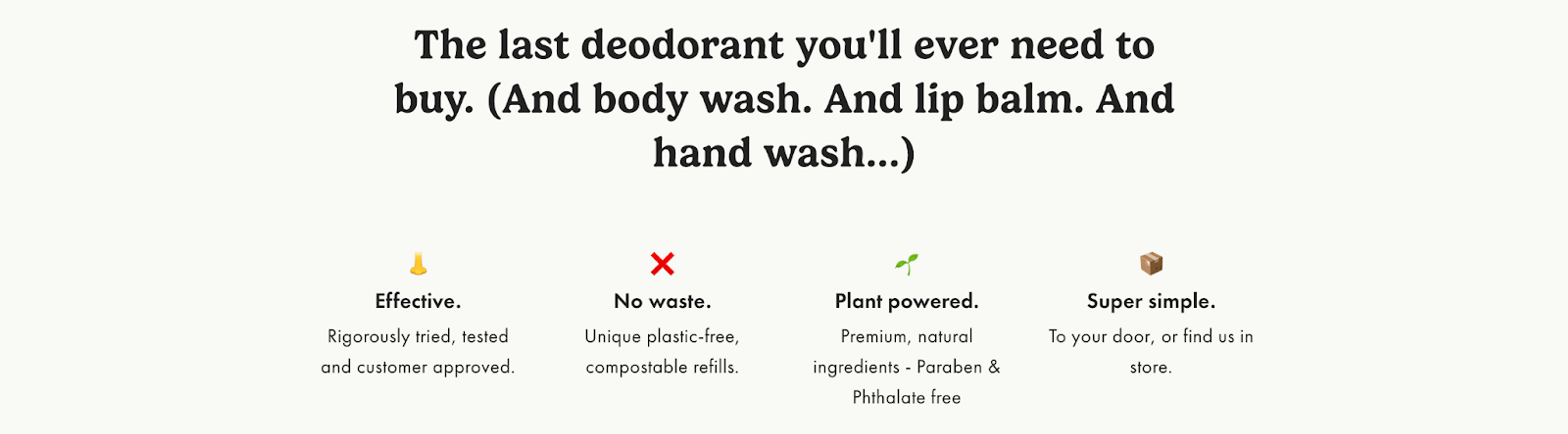 Wild deodorant's eco-friendly message