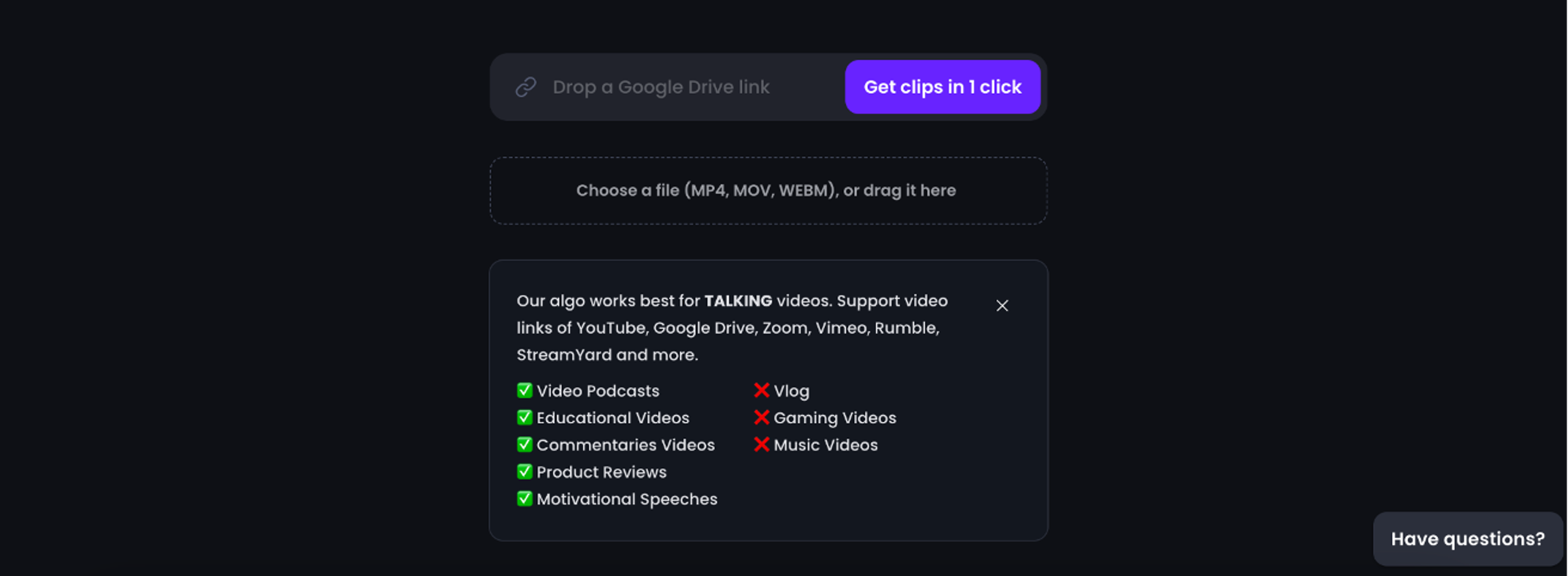 OpusClip AI-powered video generation tool