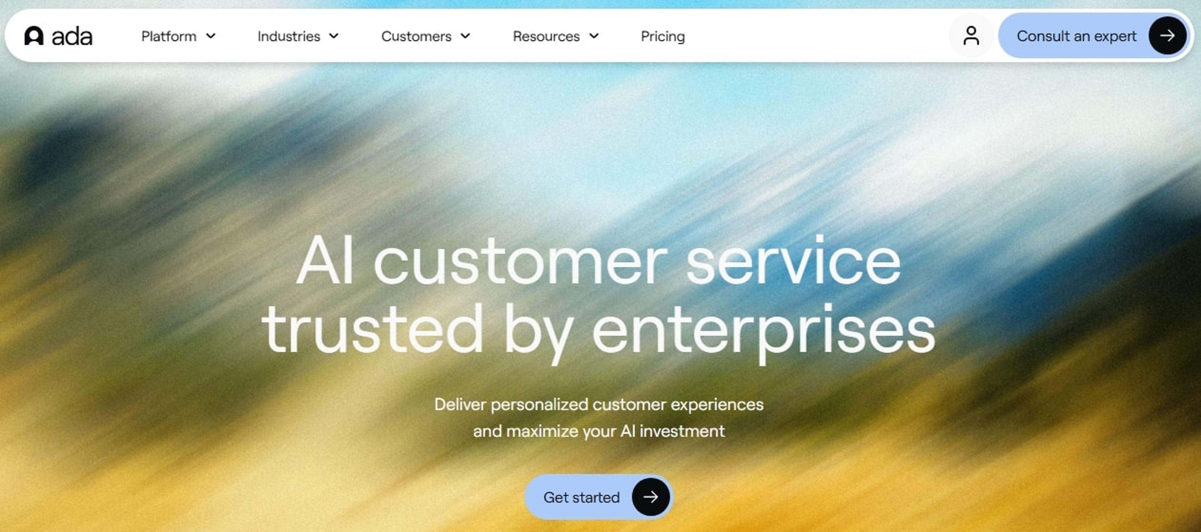 Ada Shopify AI chatbot