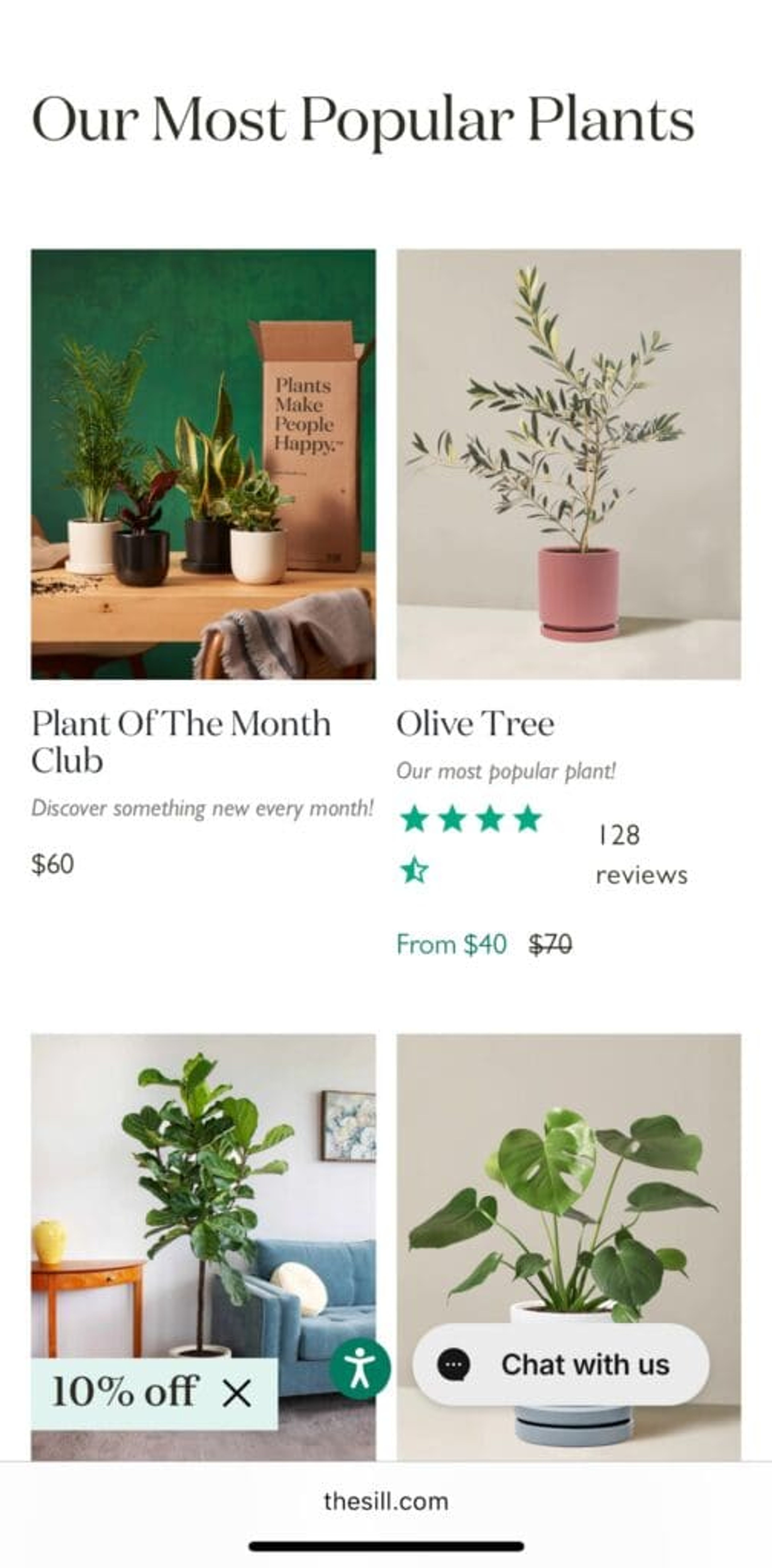 Sill's allows users to explore bestsellers.