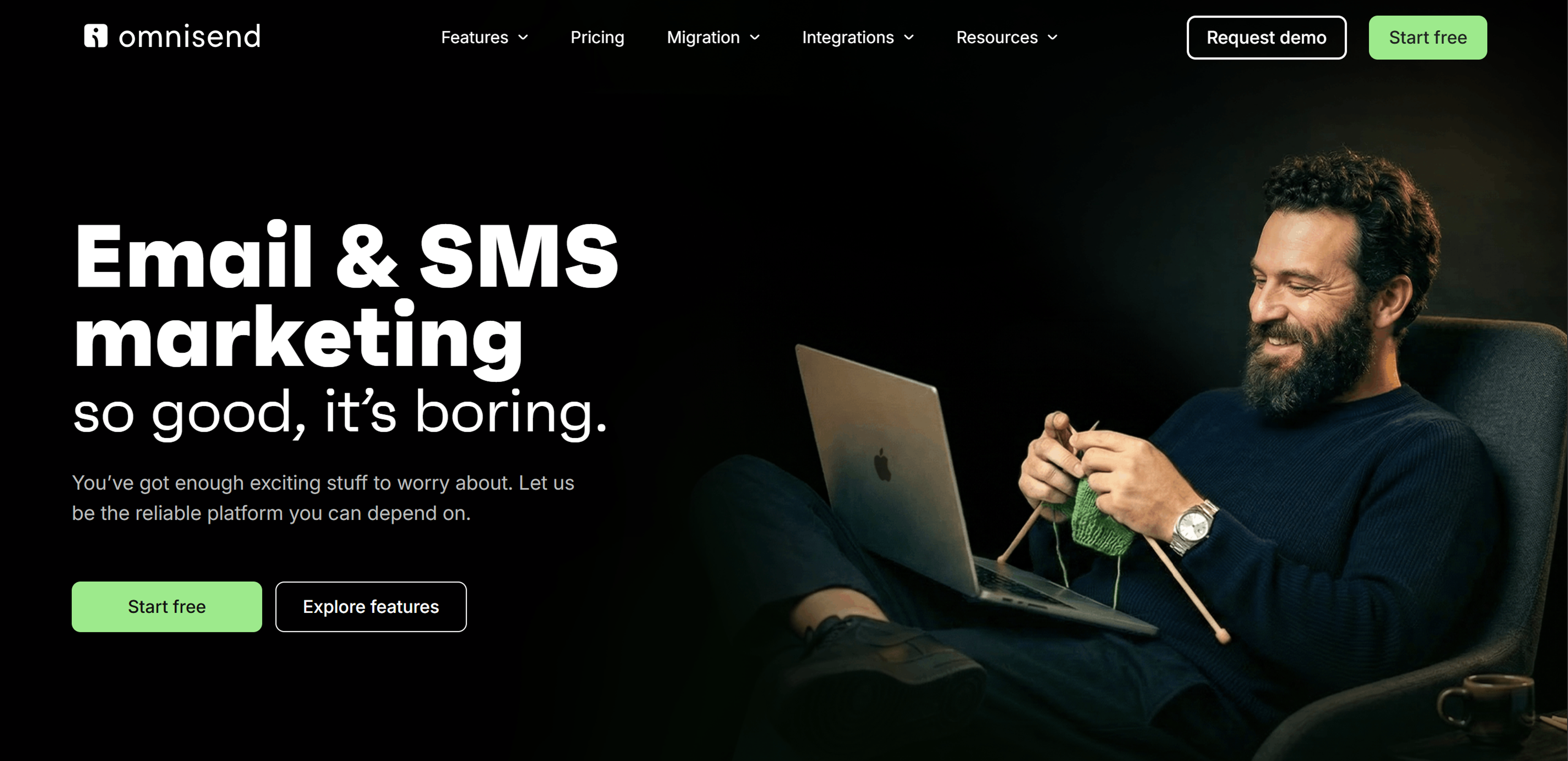 Omnisend is an AI-powered and affordable email and SMS marketing software
