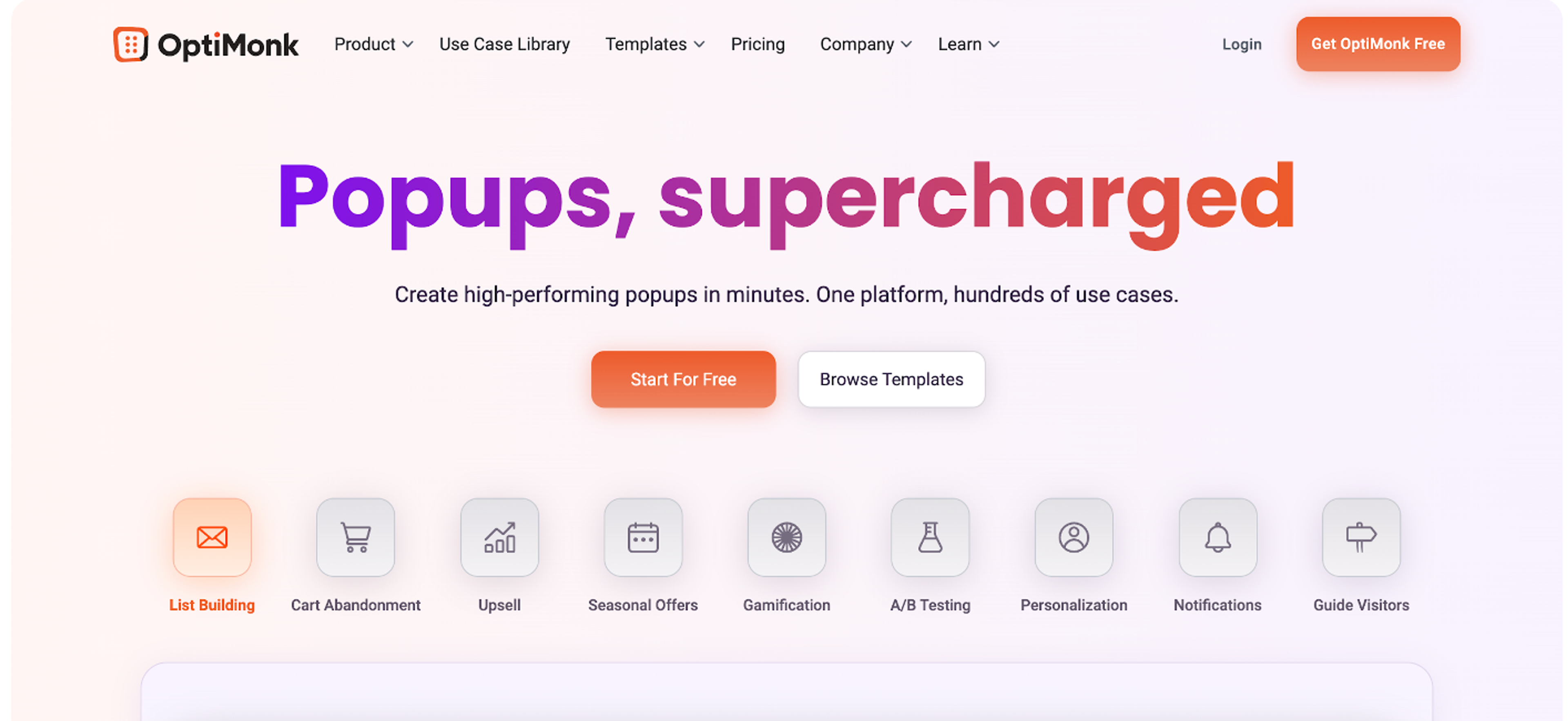 OptiMonk ecommerce app