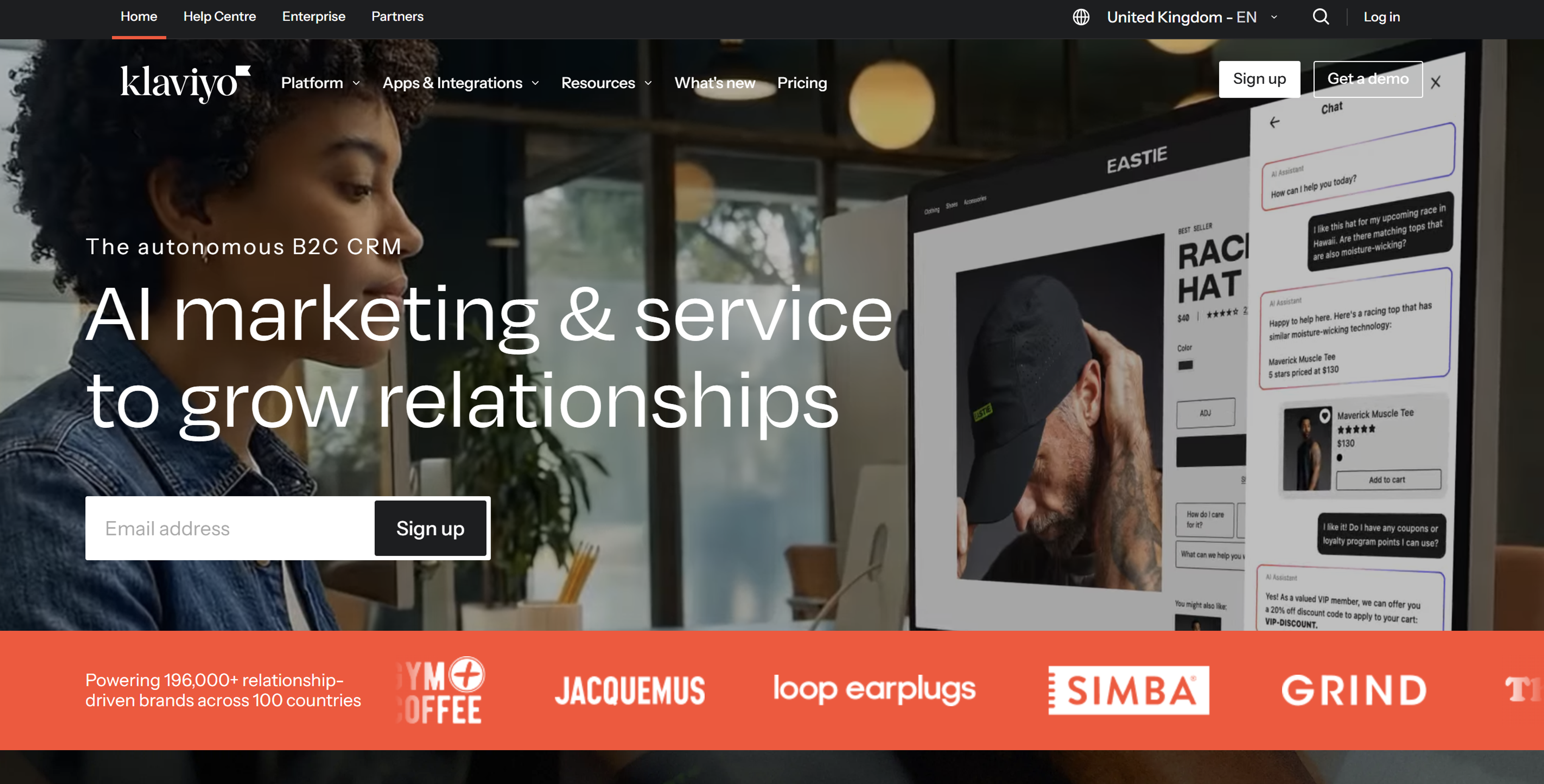 Klaviyo email and SMS marketing platform