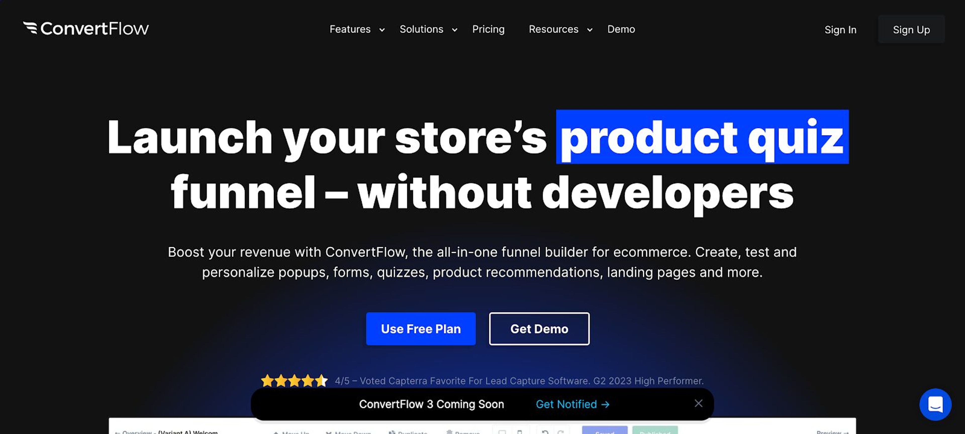 All-in-one funnel builder allowing personalized CTAs, forms, and surveys