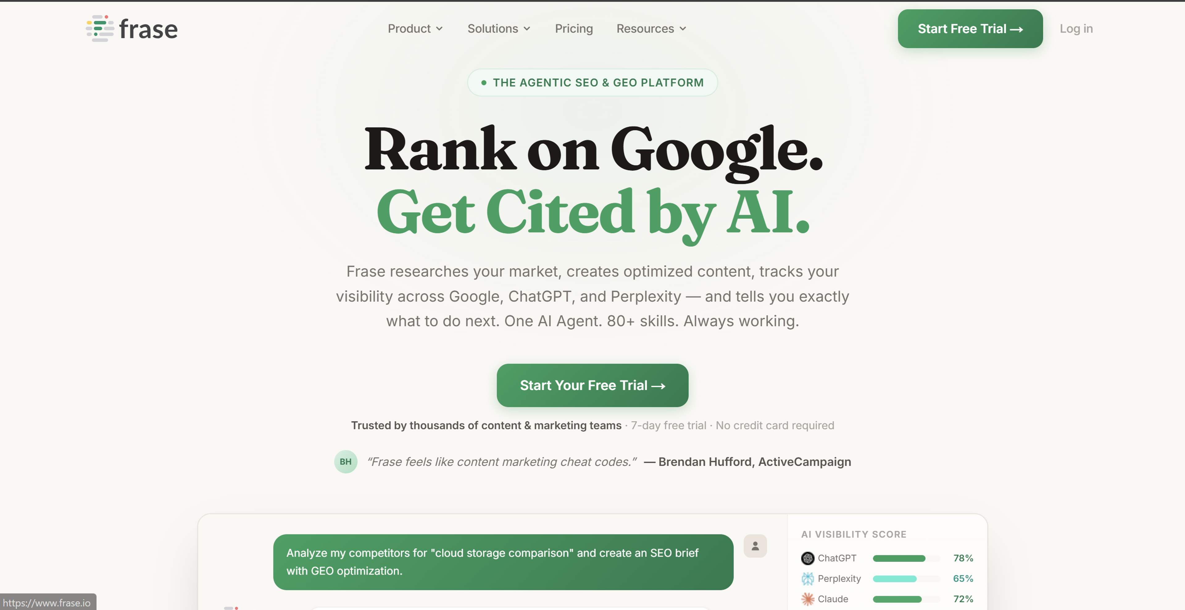 Frase.io for better ranking content